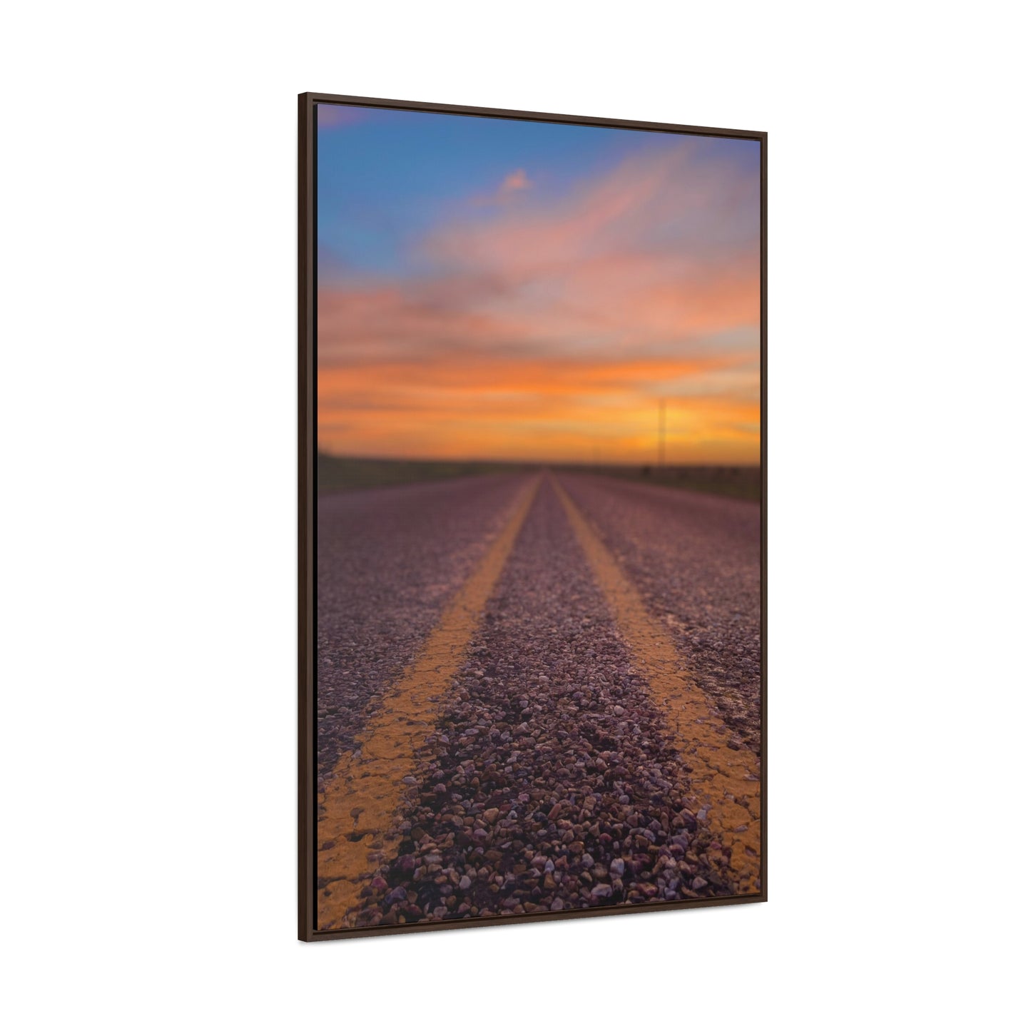 Highways and the Biways Sunset, Gallery Canvas Wraps, Vertical Frame