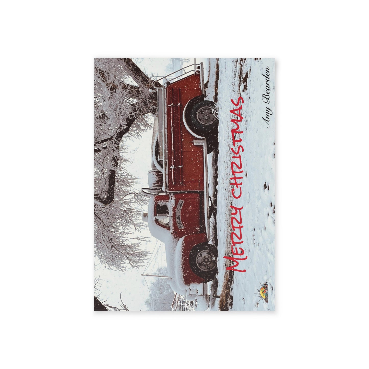 Holiday Cards, Fire Truck Christmas (One-sided print)