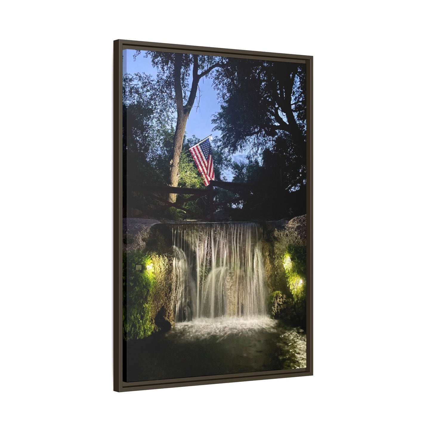 Patriotic falls Matte Canvas, Framed (Multi-color)