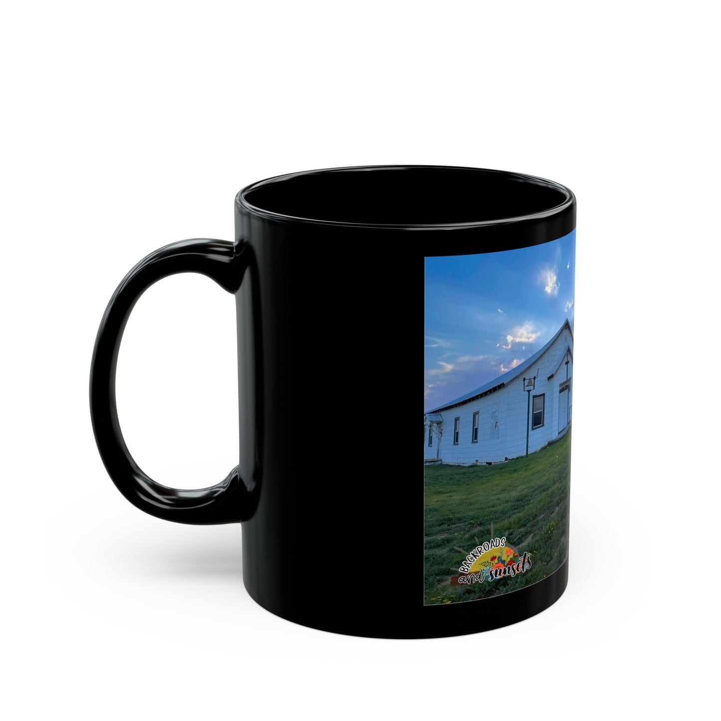 Church Sunset, Black Mug (11oz, 15oz)