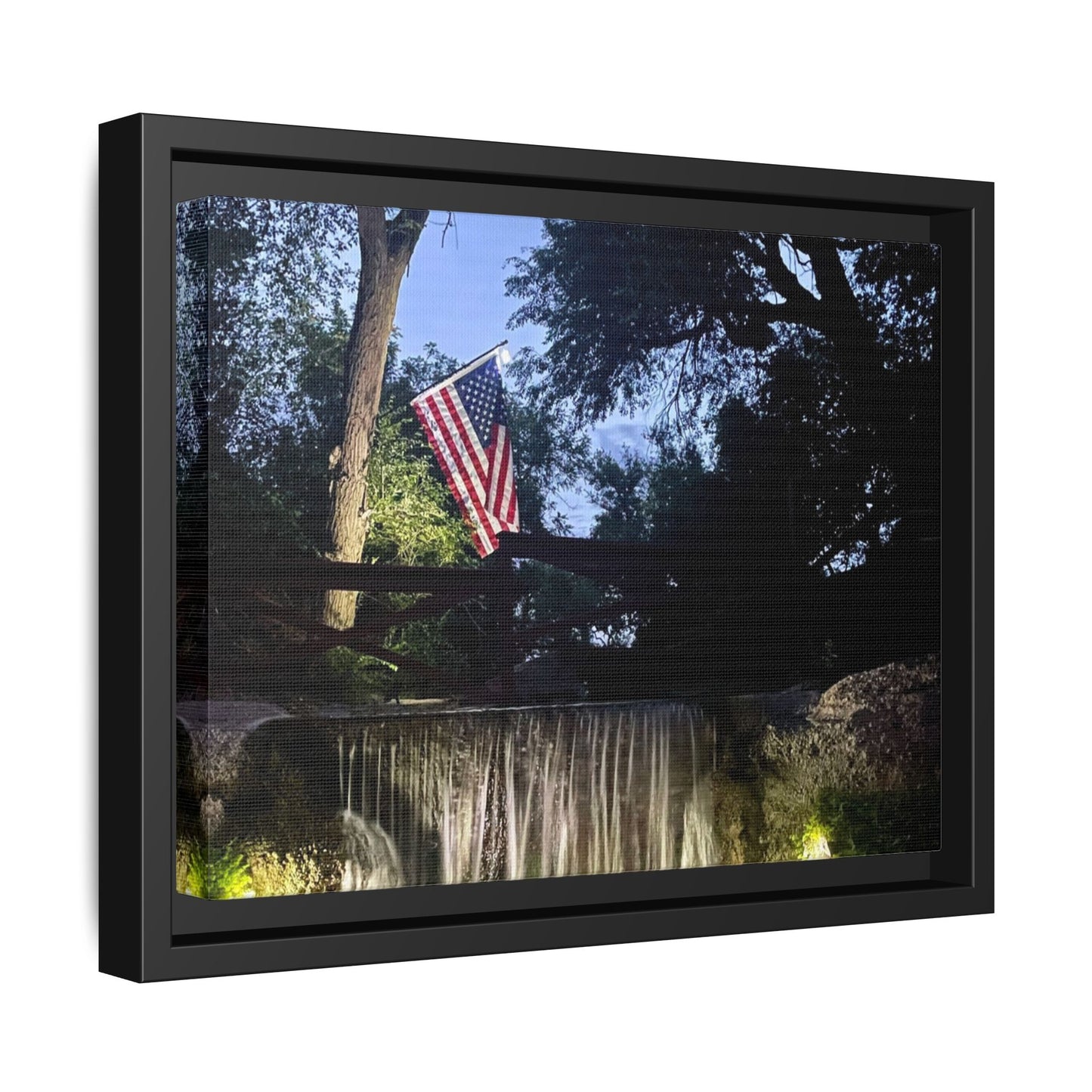 Patriotic falls Matte Canvas, Framed (Multi-color)
