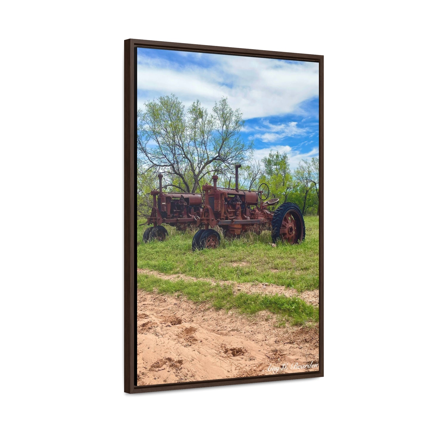 Twin Tractors, Gallery Canvas Wraps, Vertical Frame