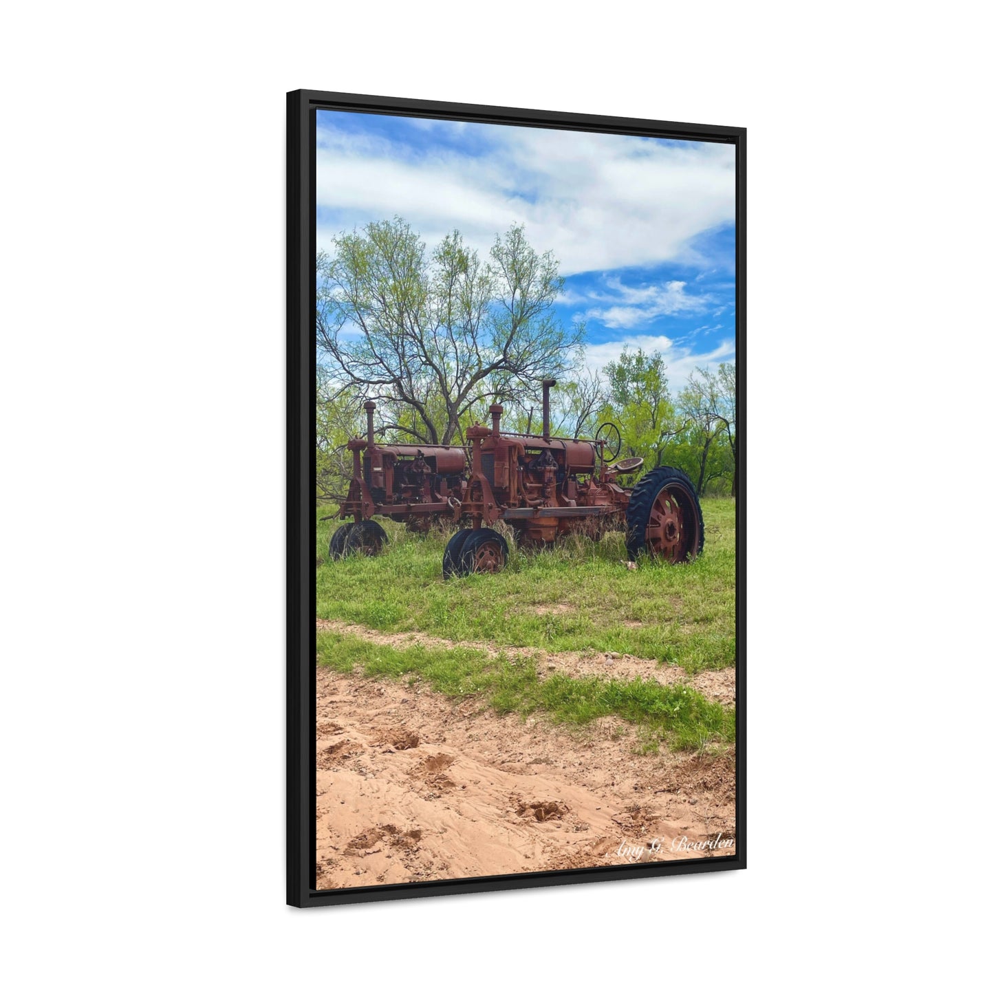 Twin Tractors, Gallery Canvas Wraps, Vertical Frame
