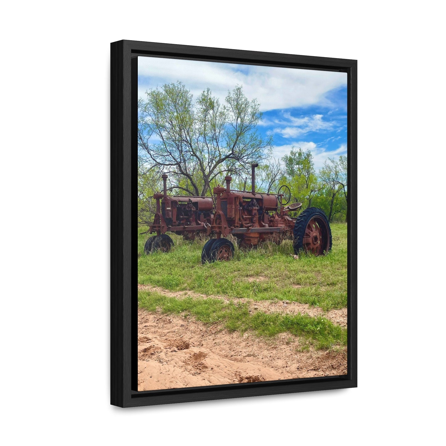 Twin Tractors, Gallery Canvas Wraps, Vertical Frame
