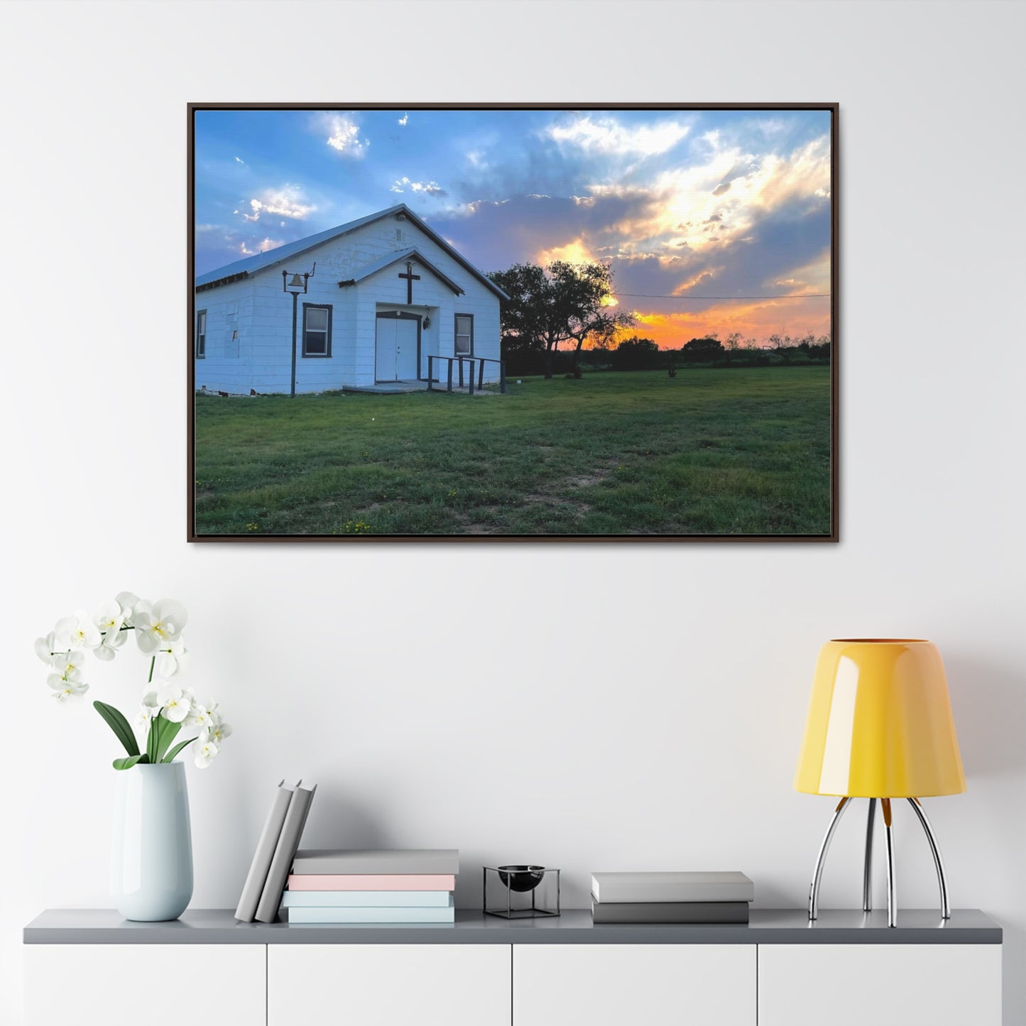 Chapel Sunset, Gallery Canvas Wraps, Horizontal Frame