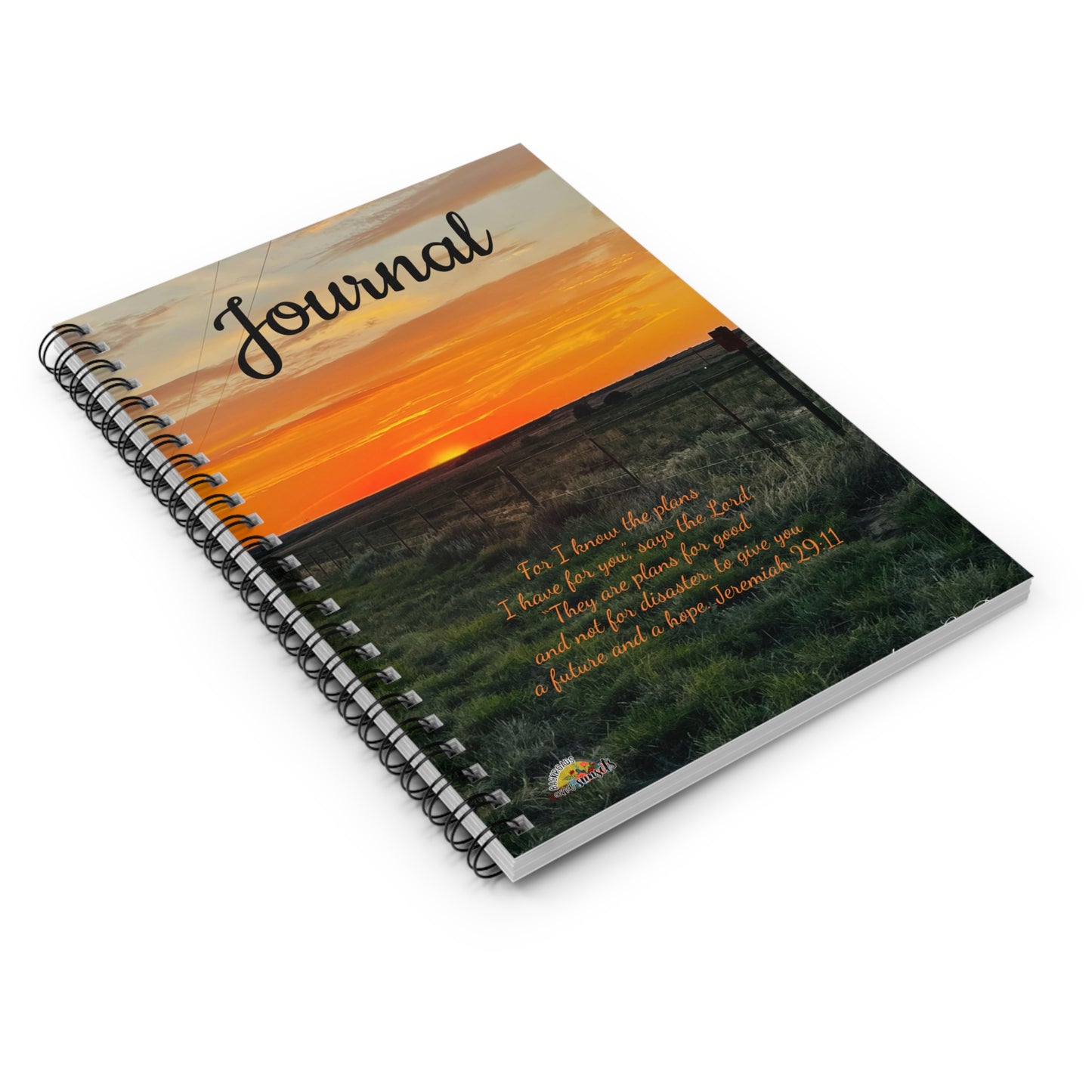 For I know the Plans, Sunset, Spiral Notebook - Ruled Line