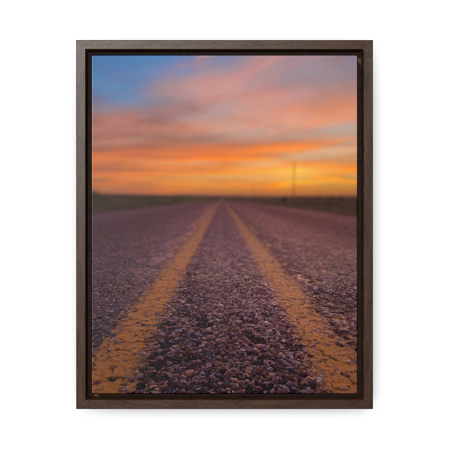 Highways and the Biways Sunset, Gallery Canvas Wraps, Vertical Frame