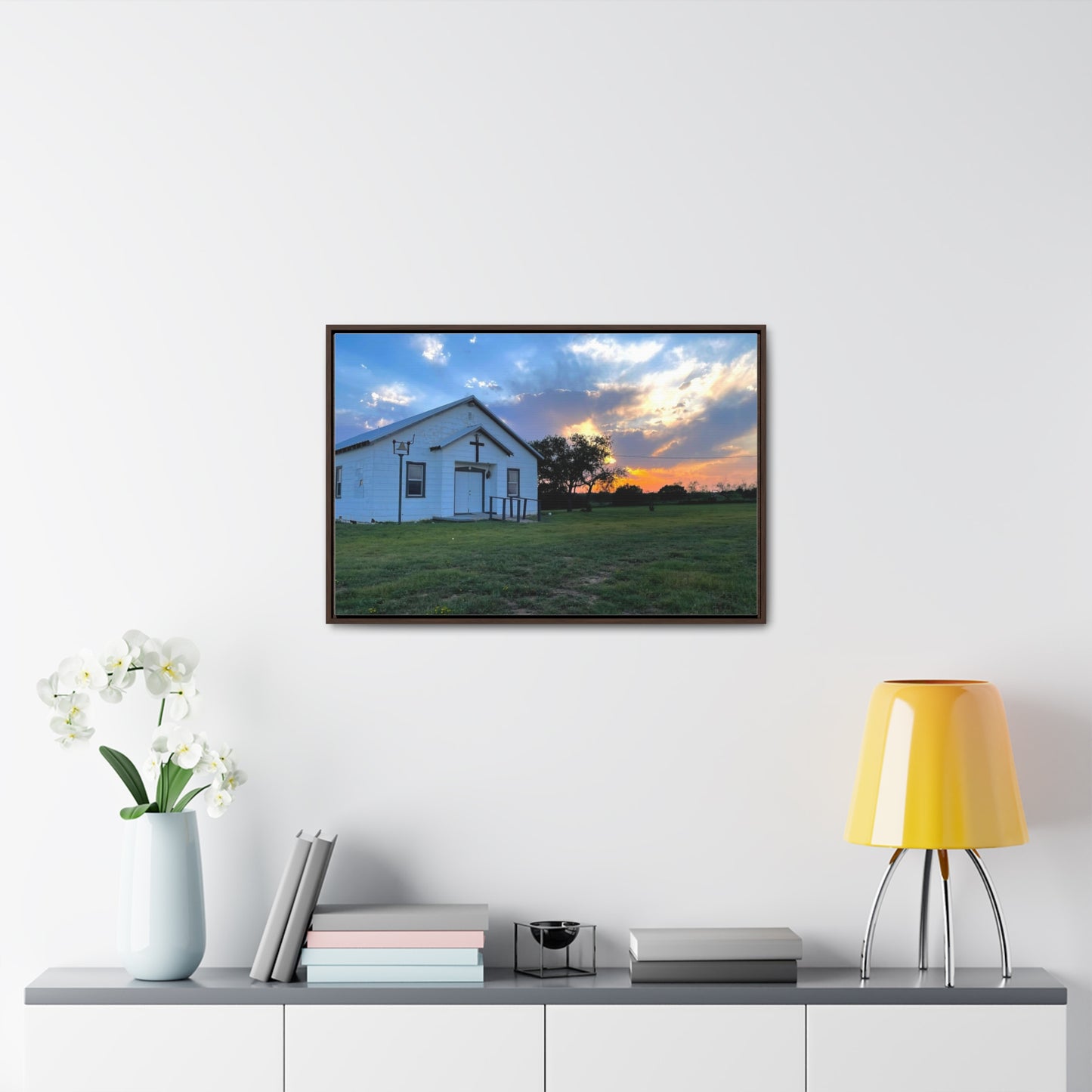 Chapel Sunset, Gallery Canvas Wraps, Horizontal Frame