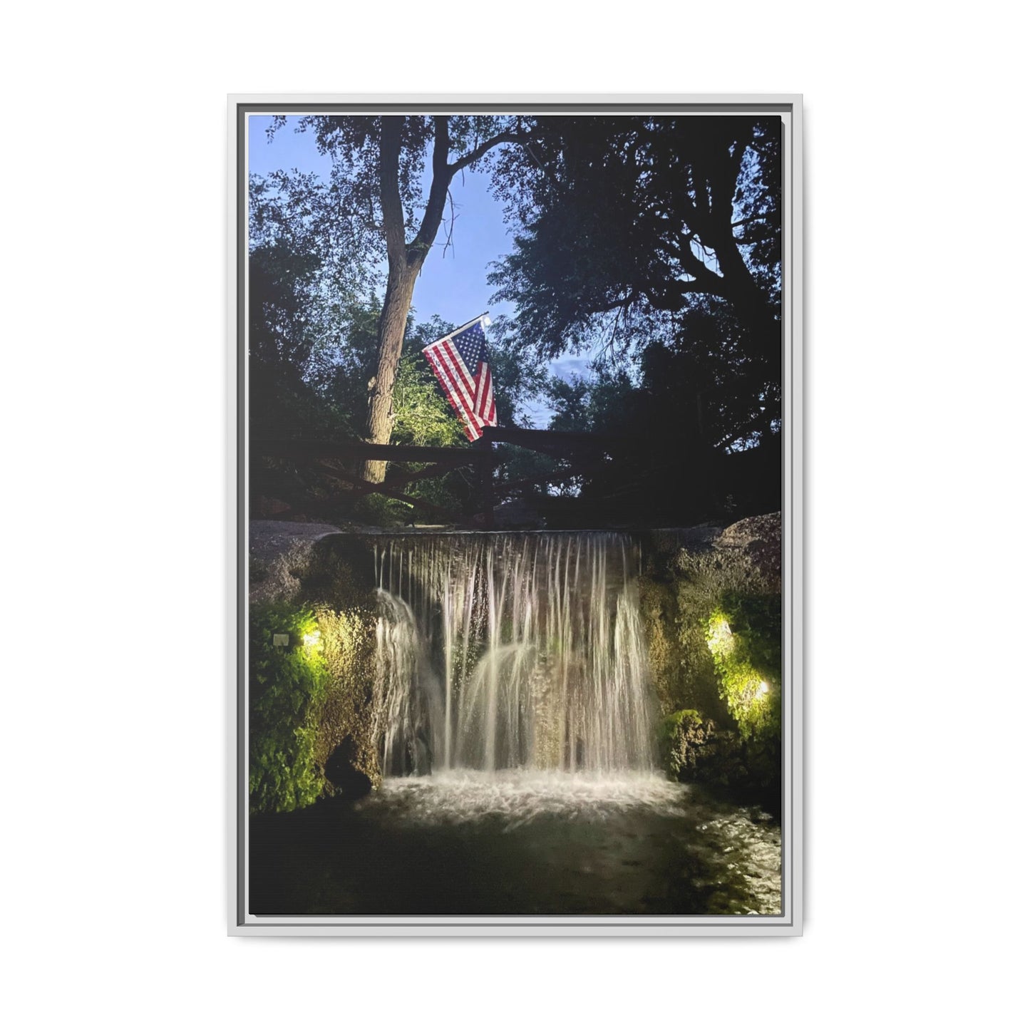 Patriotic falls Matte Canvas, Framed (Multi-color)