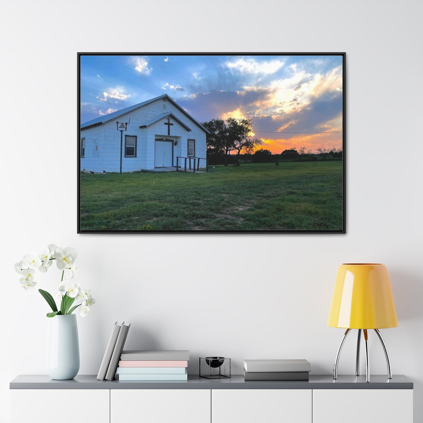 Chapel Sunset, Gallery Canvas Wraps, Horizontal Frame