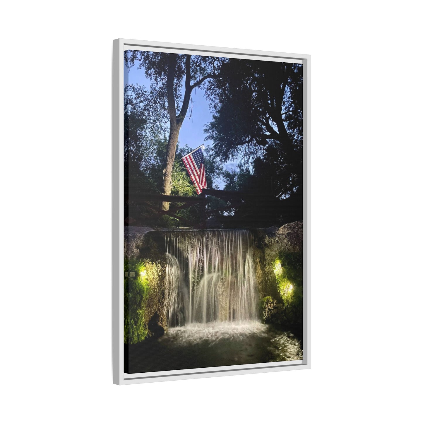 Patriotic falls Matte Canvas, Framed (Multi-color)