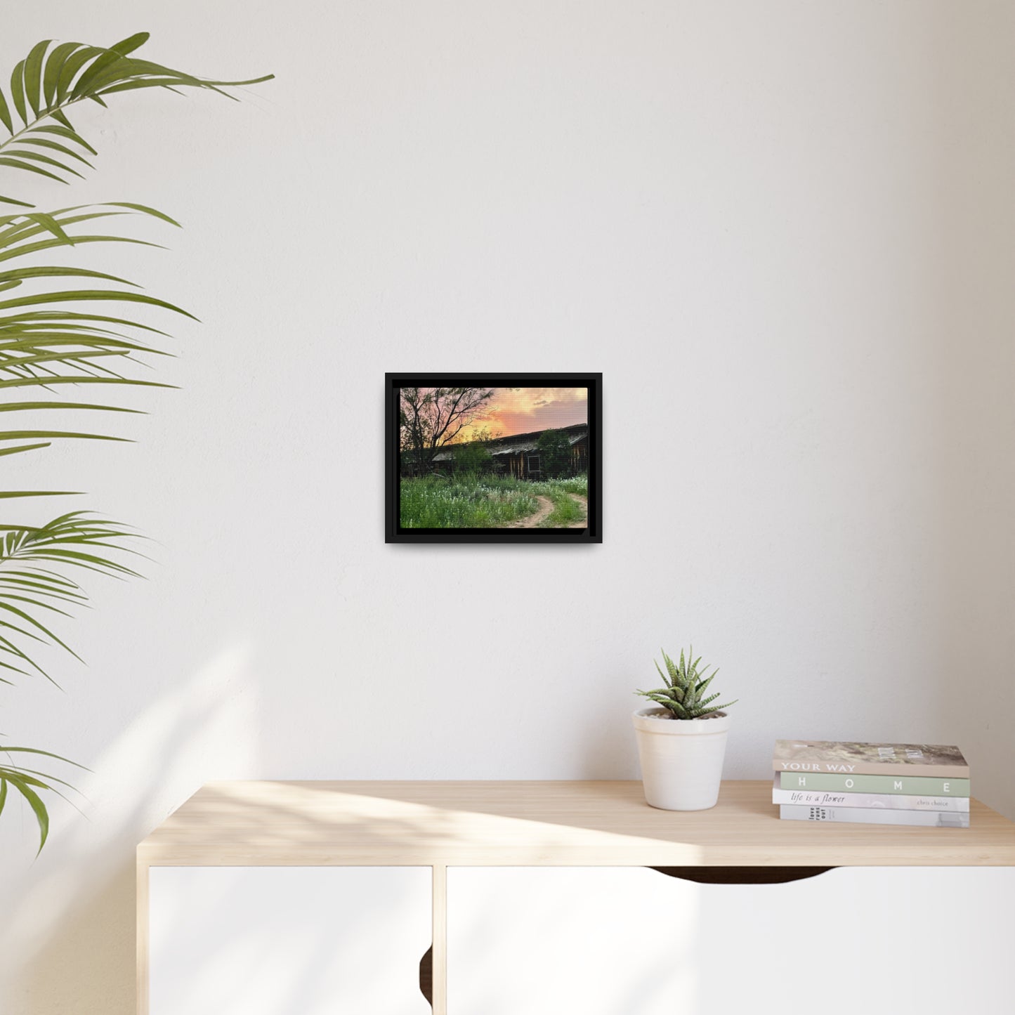 Stable, Matte Canvas, Black Frame