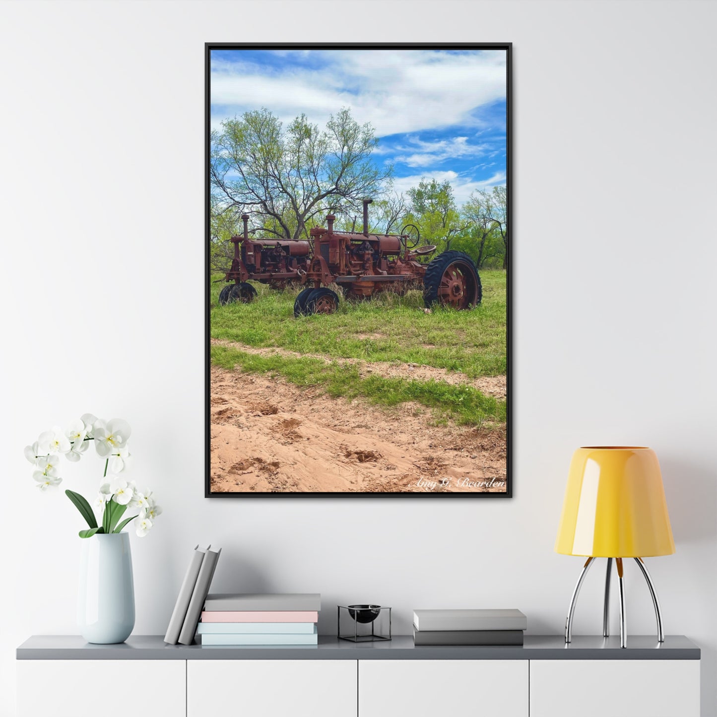 Twin Tractors, Gallery Canvas Wraps, Vertical Frame