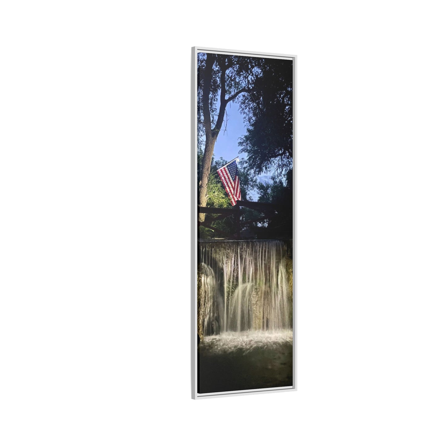 Patriotic falls Matte Canvas, Framed (Multi-color)