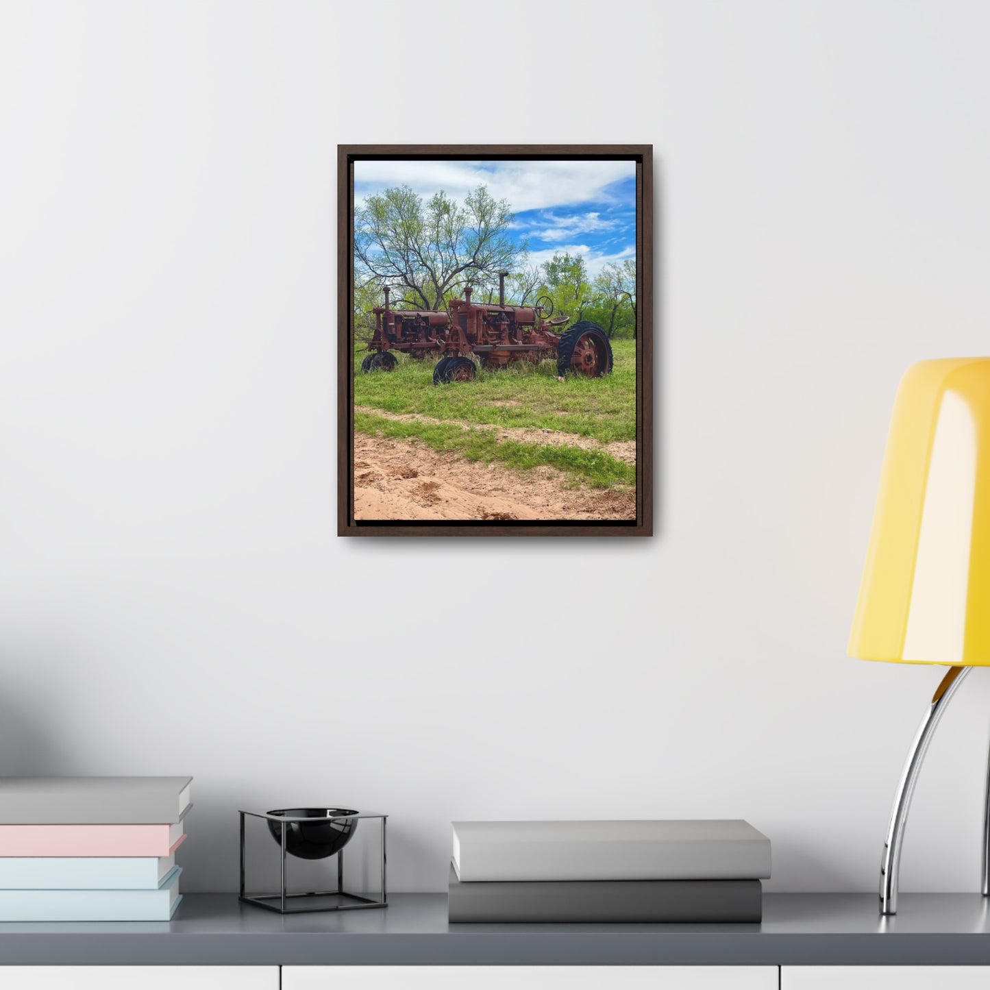 Twin Tractors, Gallery Canvas Wraps, Vertical Frame