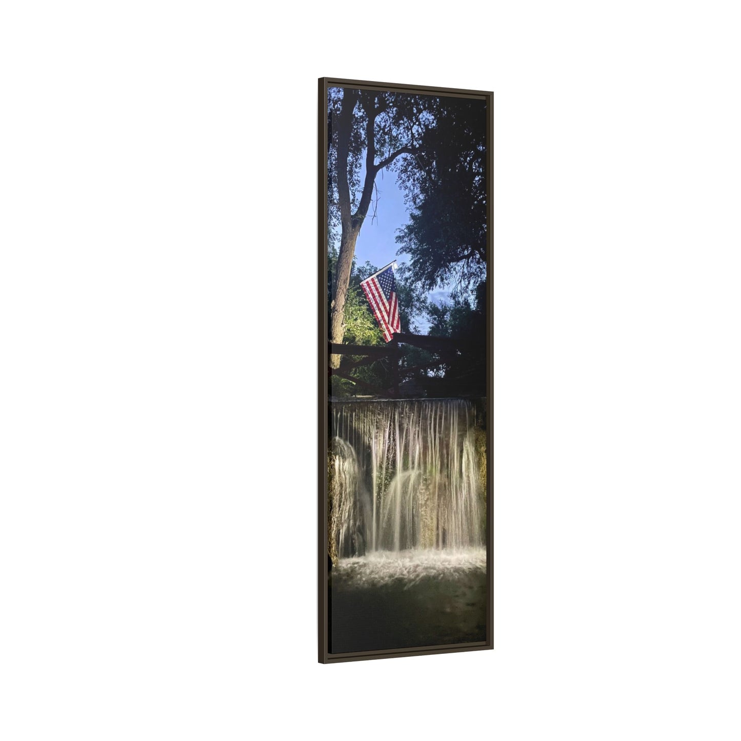 Patriotic falls Matte Canvas, Framed (Multi-color)