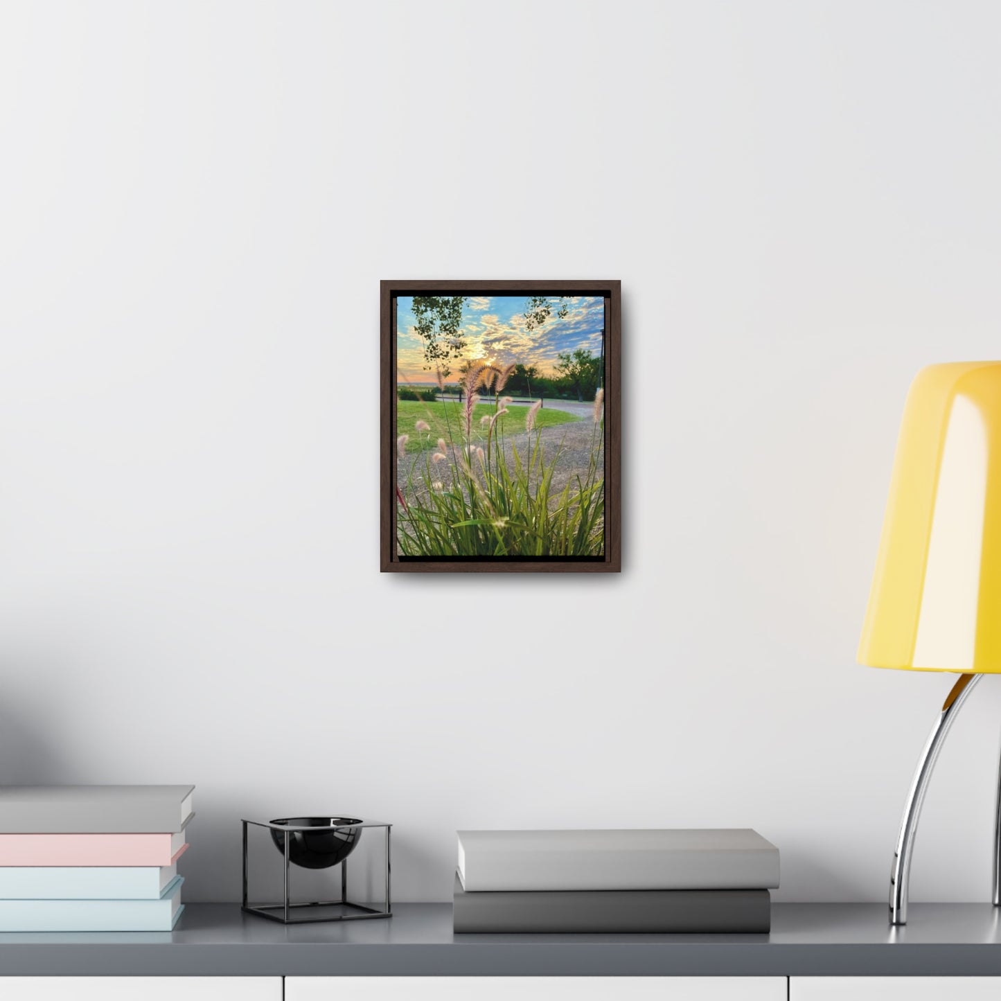 Feathergrass Sunrise, Gallery Canvas Wraps, Vertical Frame