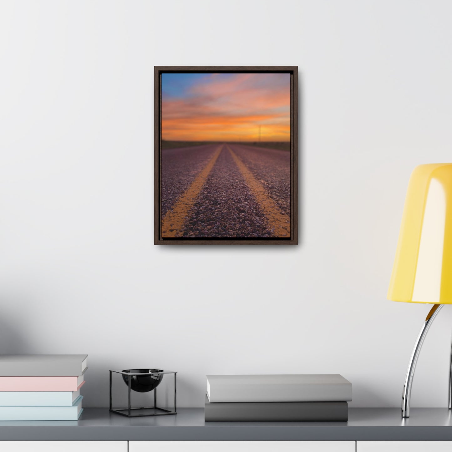 Highways and the Biways Sunset, Gallery Canvas Wraps, Vertical Frame