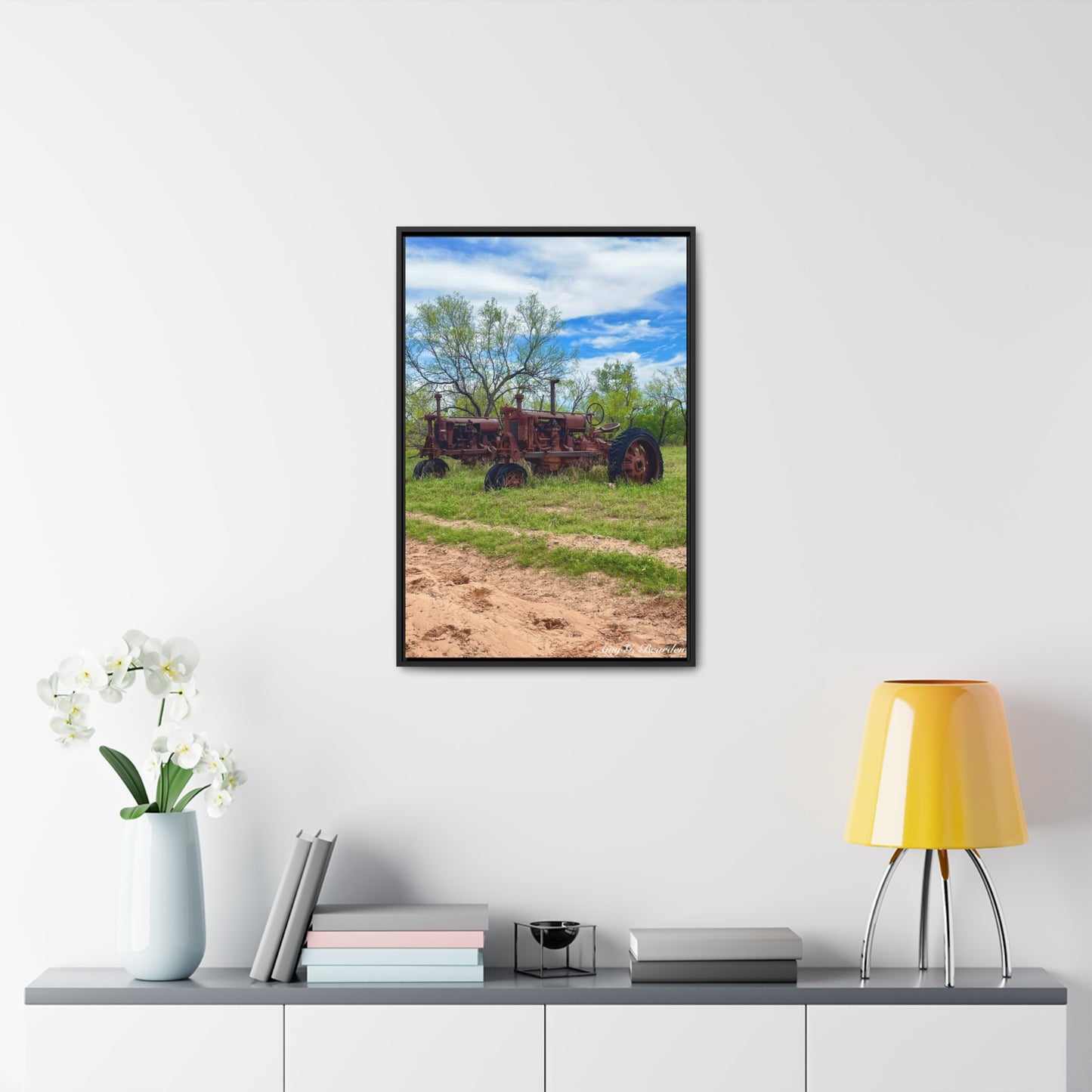 Twin Tractors, Gallery Canvas Wraps, Vertical Frame