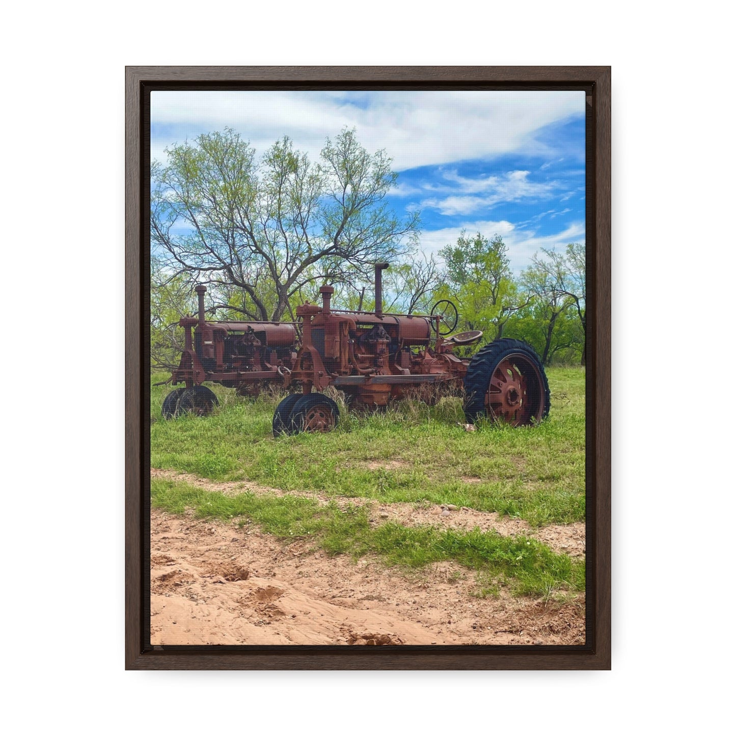 Twin Tractors, Gallery Canvas Wraps, Vertical Frame