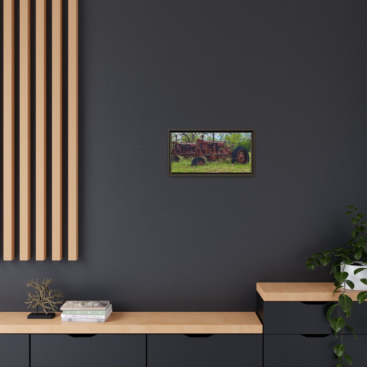 Twin Tractors, Gallery Canvas Wraps, Vertical Frame