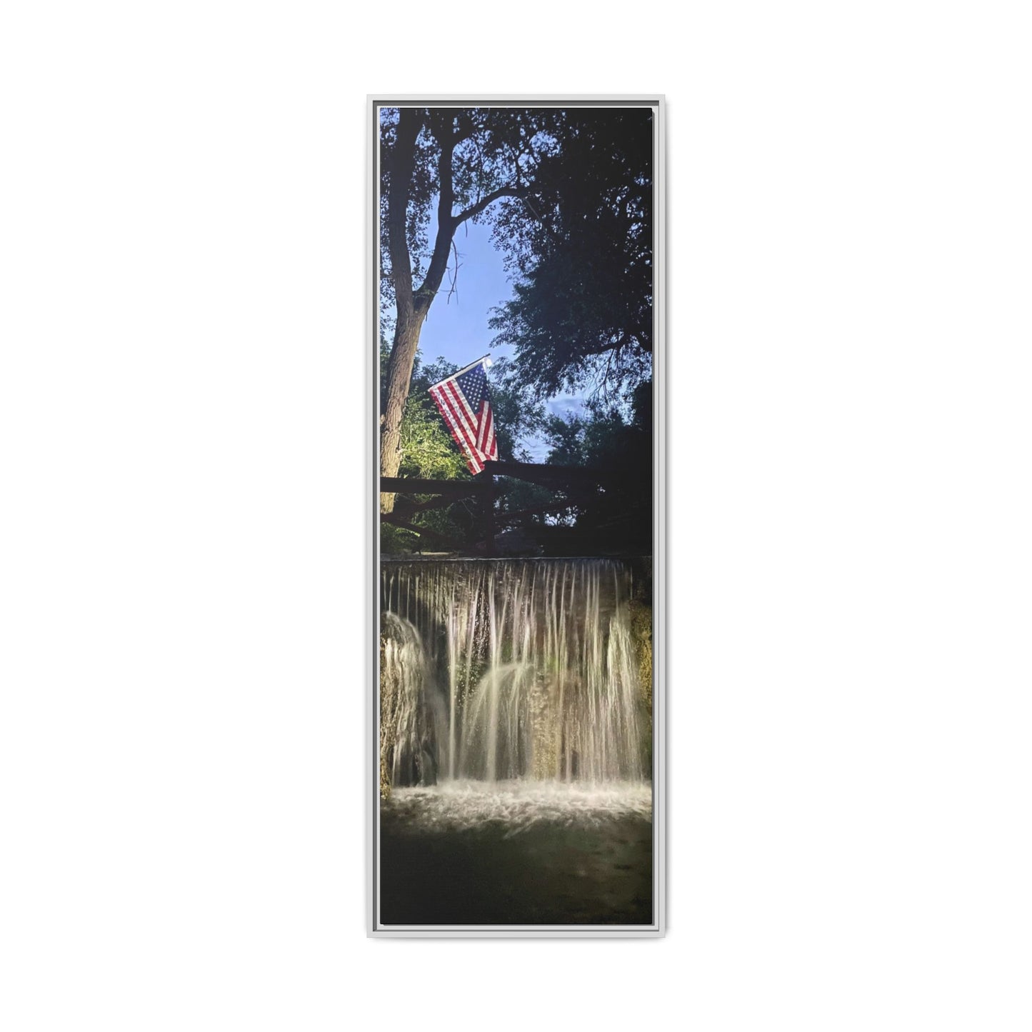 Patriotic falls Matte Canvas, Framed (Multi-color)