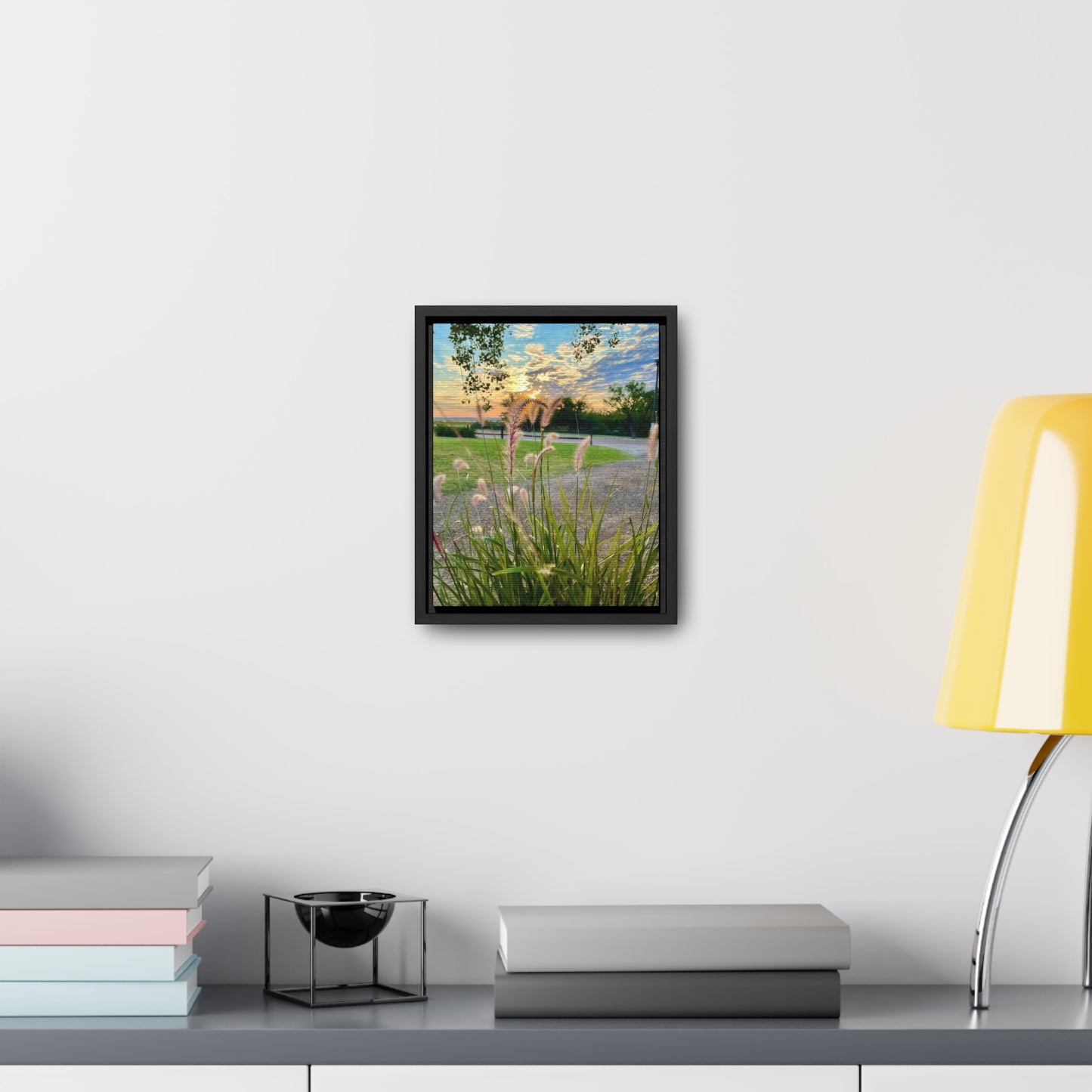 Feathergrass Sunrise, Gallery Canvas Wraps, Vertical Frame