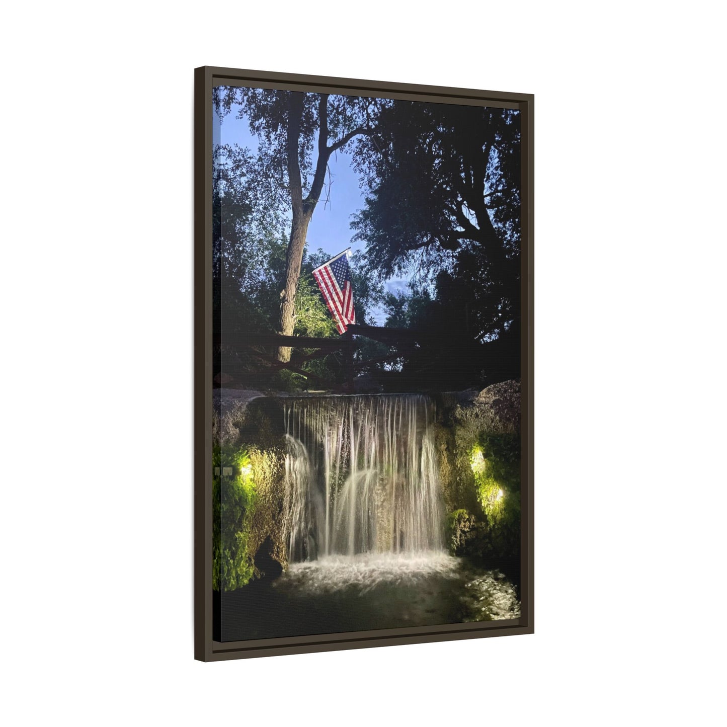 Patriotic falls Matte Canvas, Framed (Multi-color)