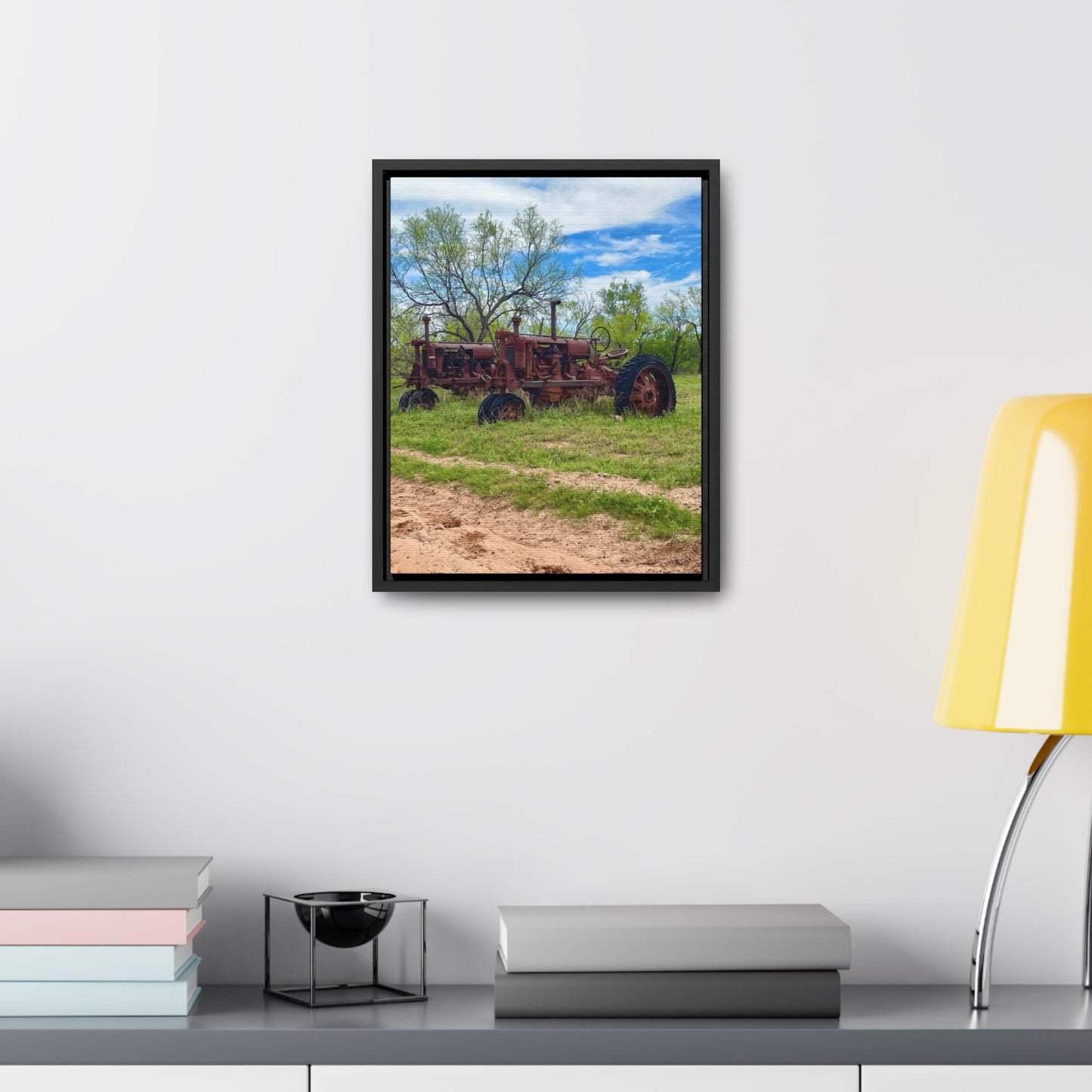 Twin Tractors, Gallery Canvas Wraps, Vertical Frame