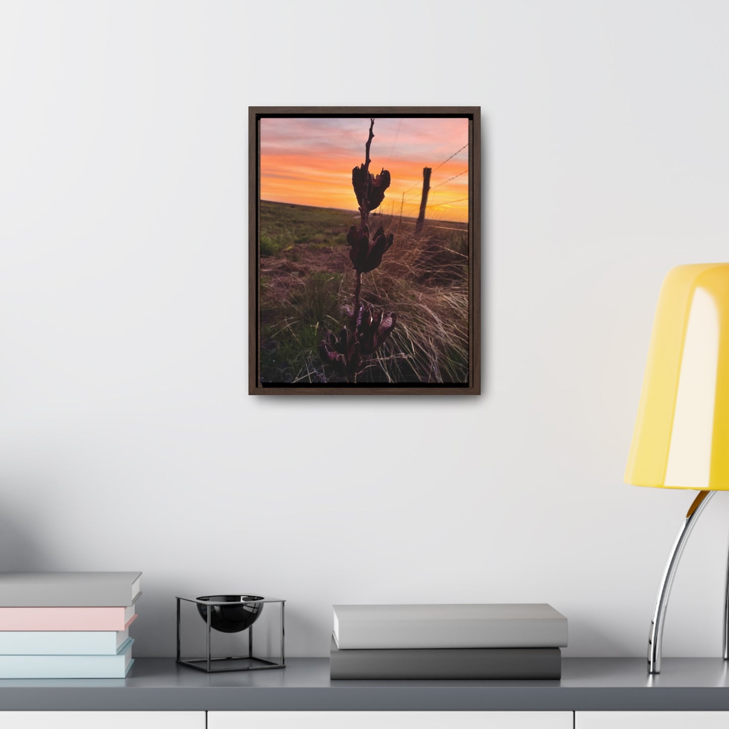 Native Yucca, Sunset, Gallery Canvas Wraps, Vertical Frame