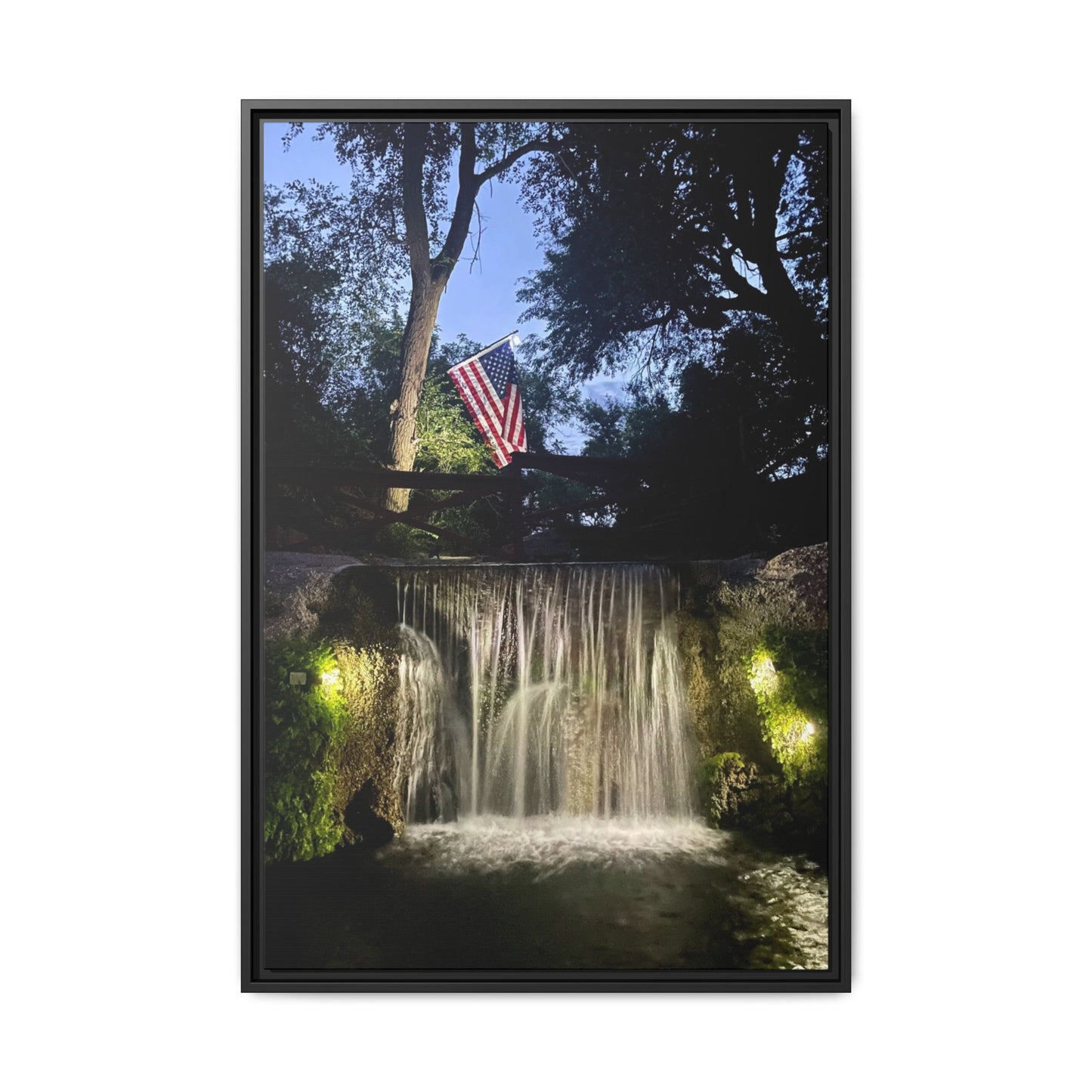 Patriotic falls Matte Canvas, Framed (Multi-color)