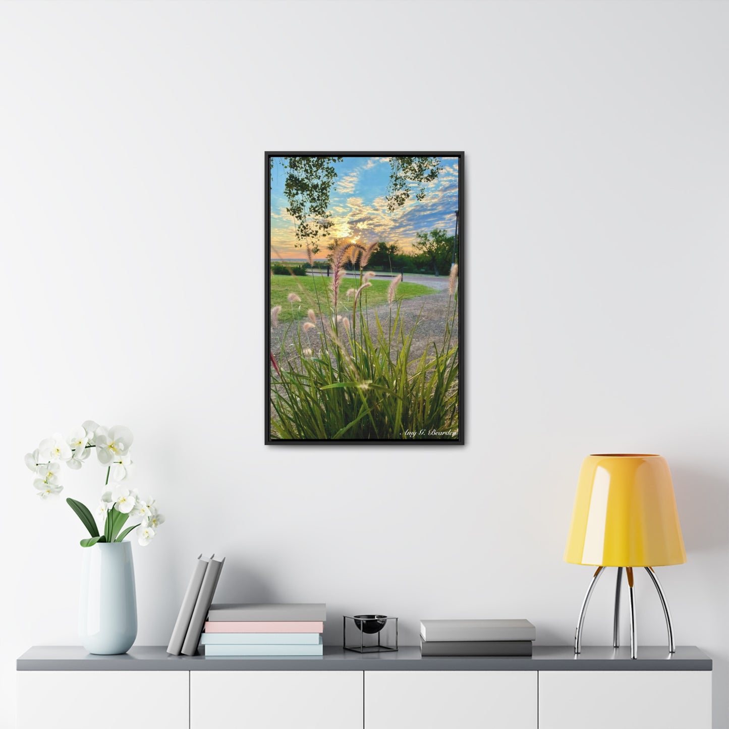 Feathergrass Sunrise, Gallery Canvas Wraps, Vertical Frame
