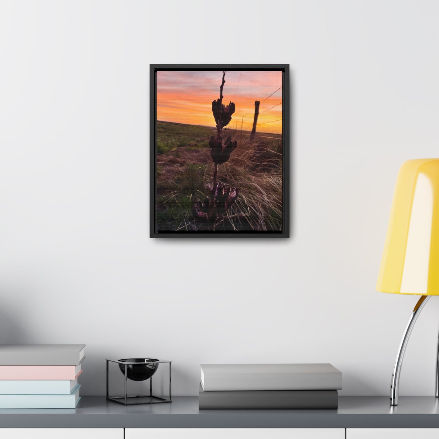 Native Yucca, Sunset, Gallery Canvas Wraps, Vertical Frame