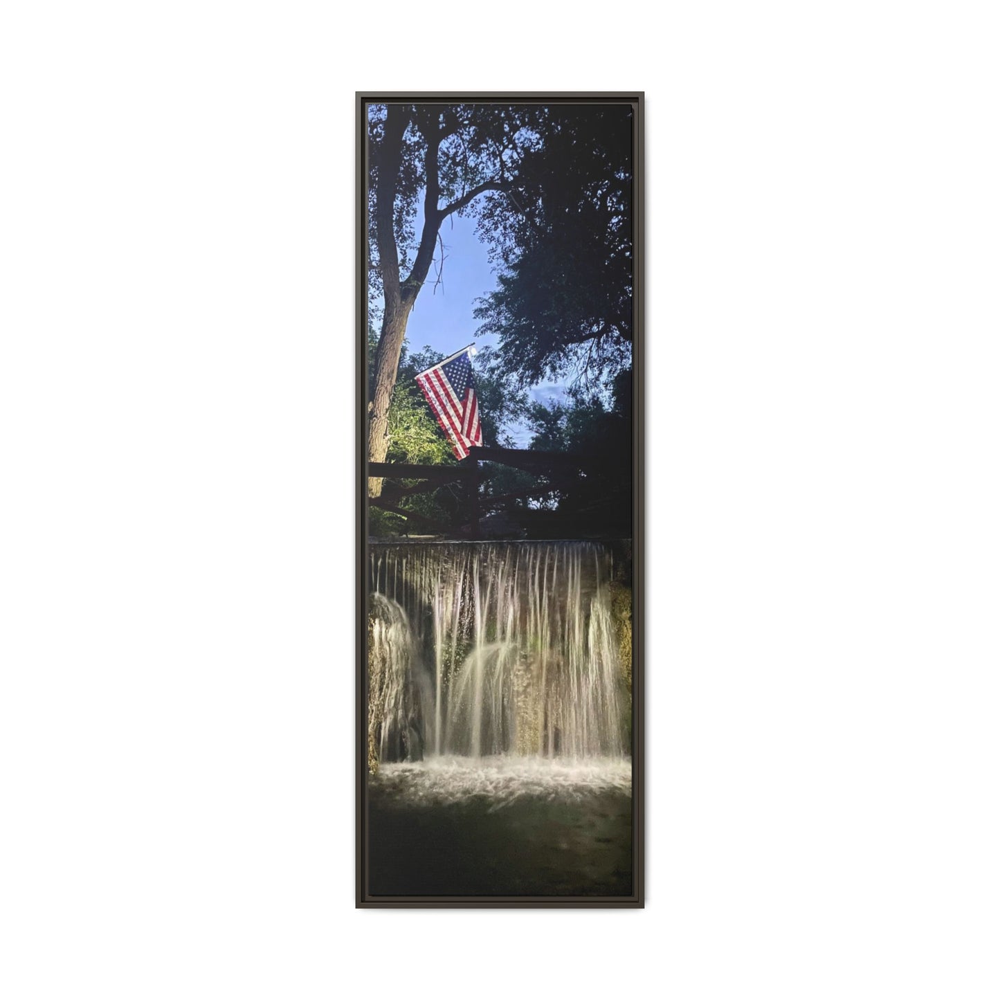 Patriotic falls Matte Canvas, Framed (Multi-color)