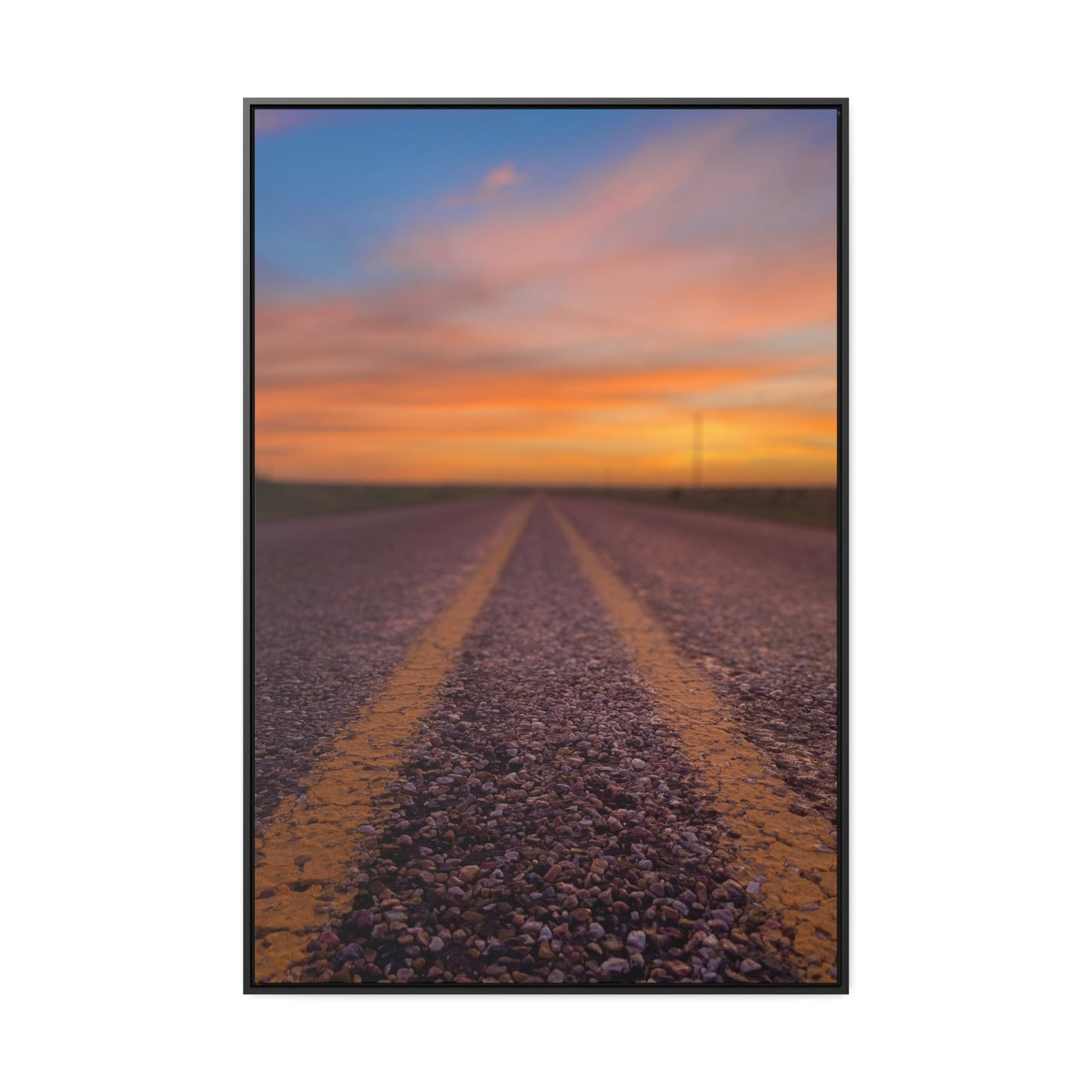 Highways and the Biways Sunset, Gallery Canvas Wraps, Vertical Frame