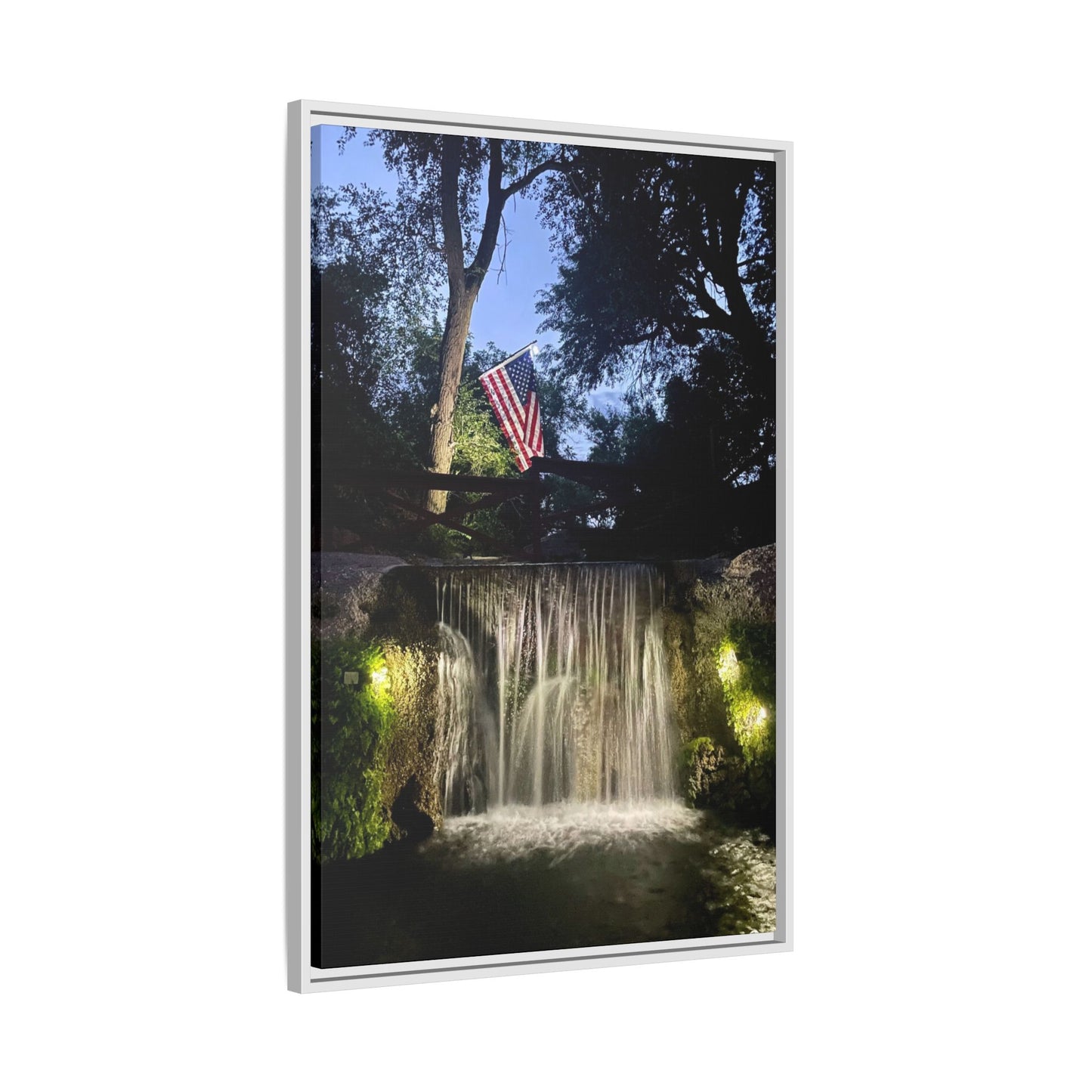 Patriotic falls Matte Canvas, Framed (Multi-color)