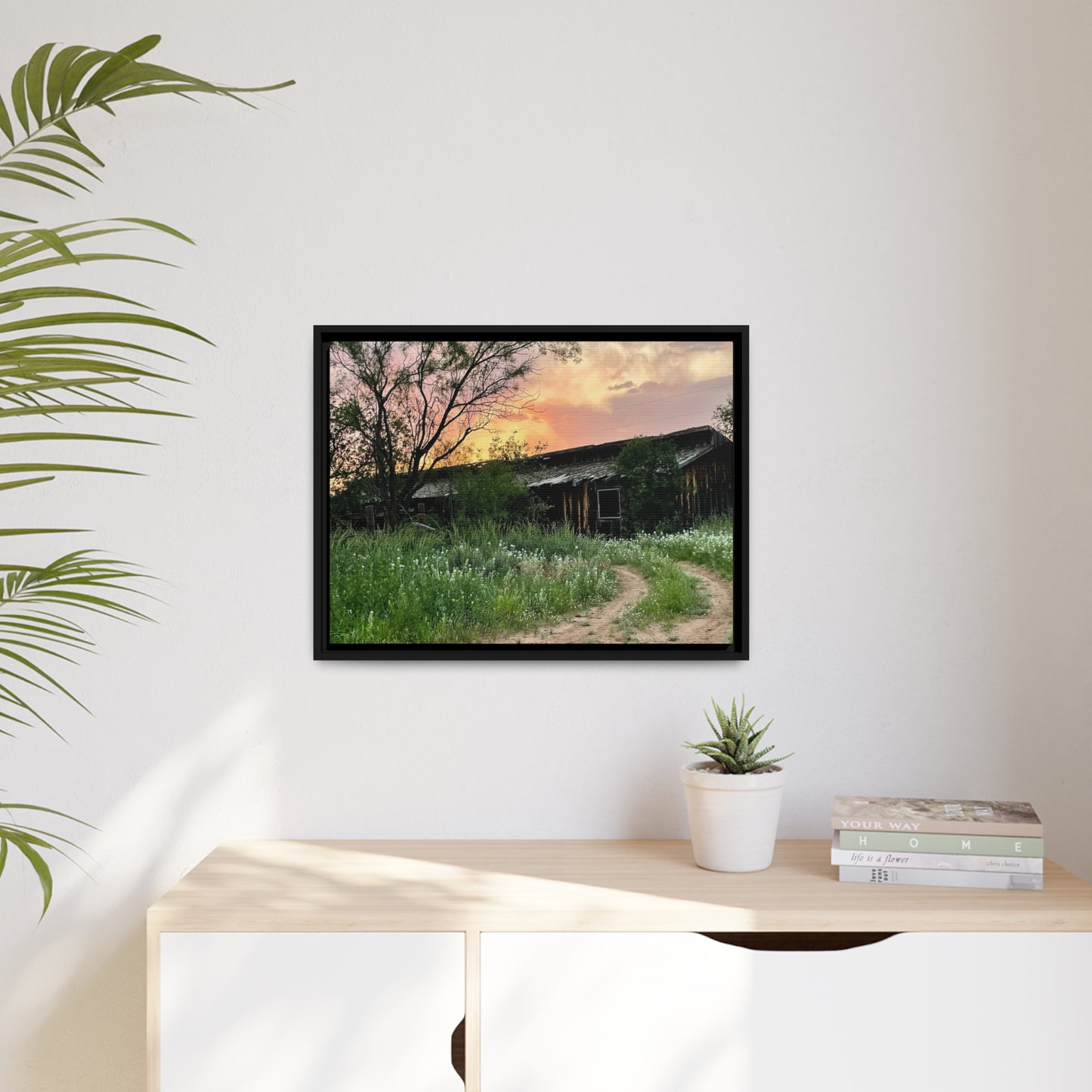 Stable, Matte Canvas, Black Frame
