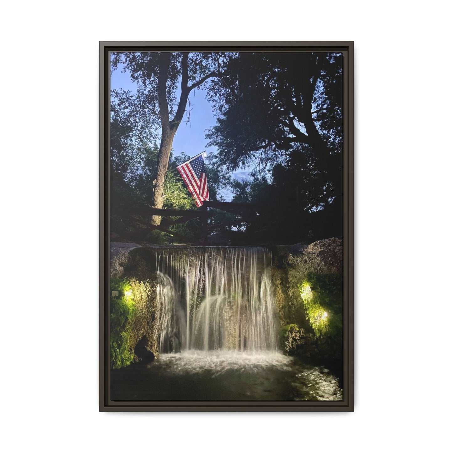 Patriotic falls Matte Canvas, Framed (Multi-color)