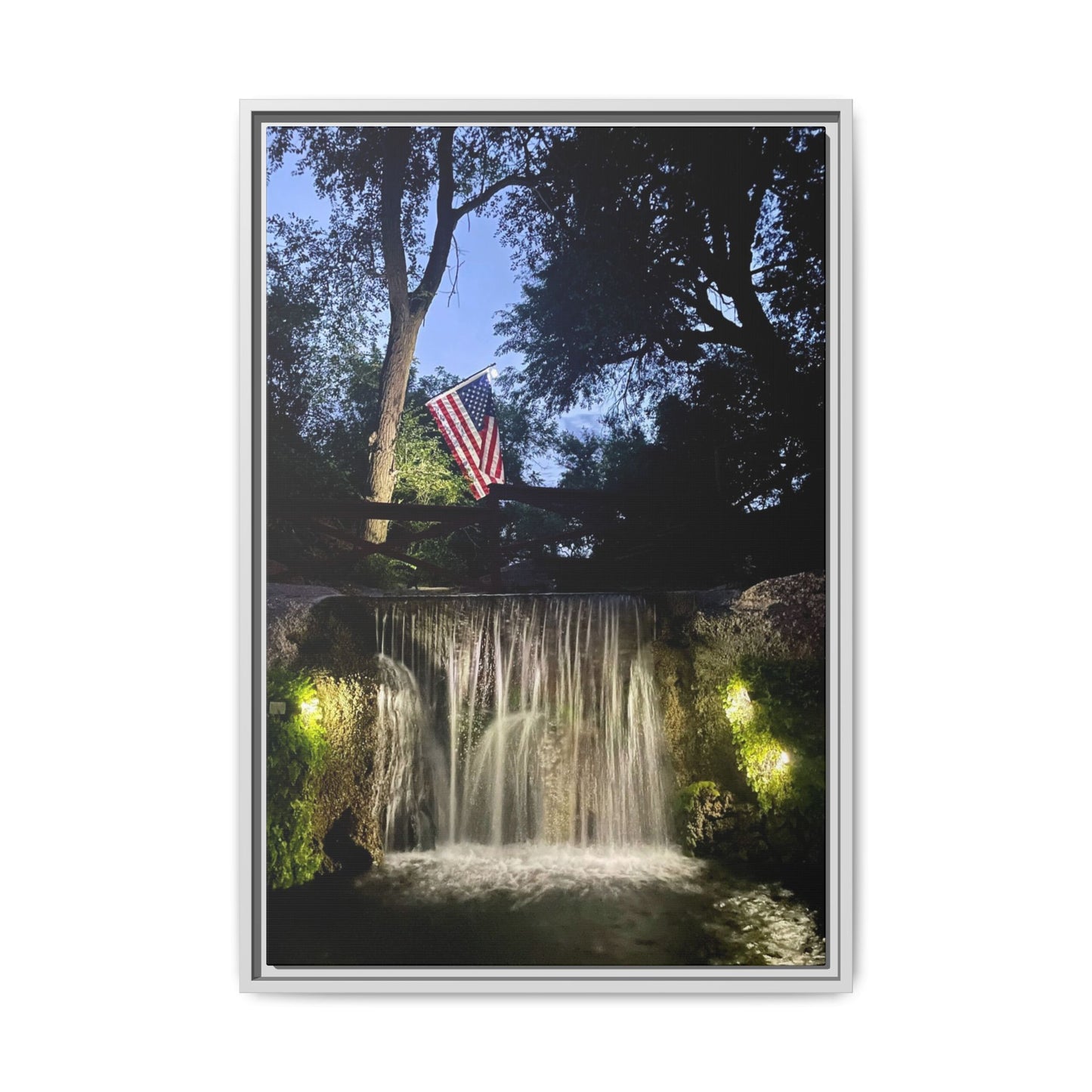 Patriotic falls Matte Canvas, Framed (Multi-color)