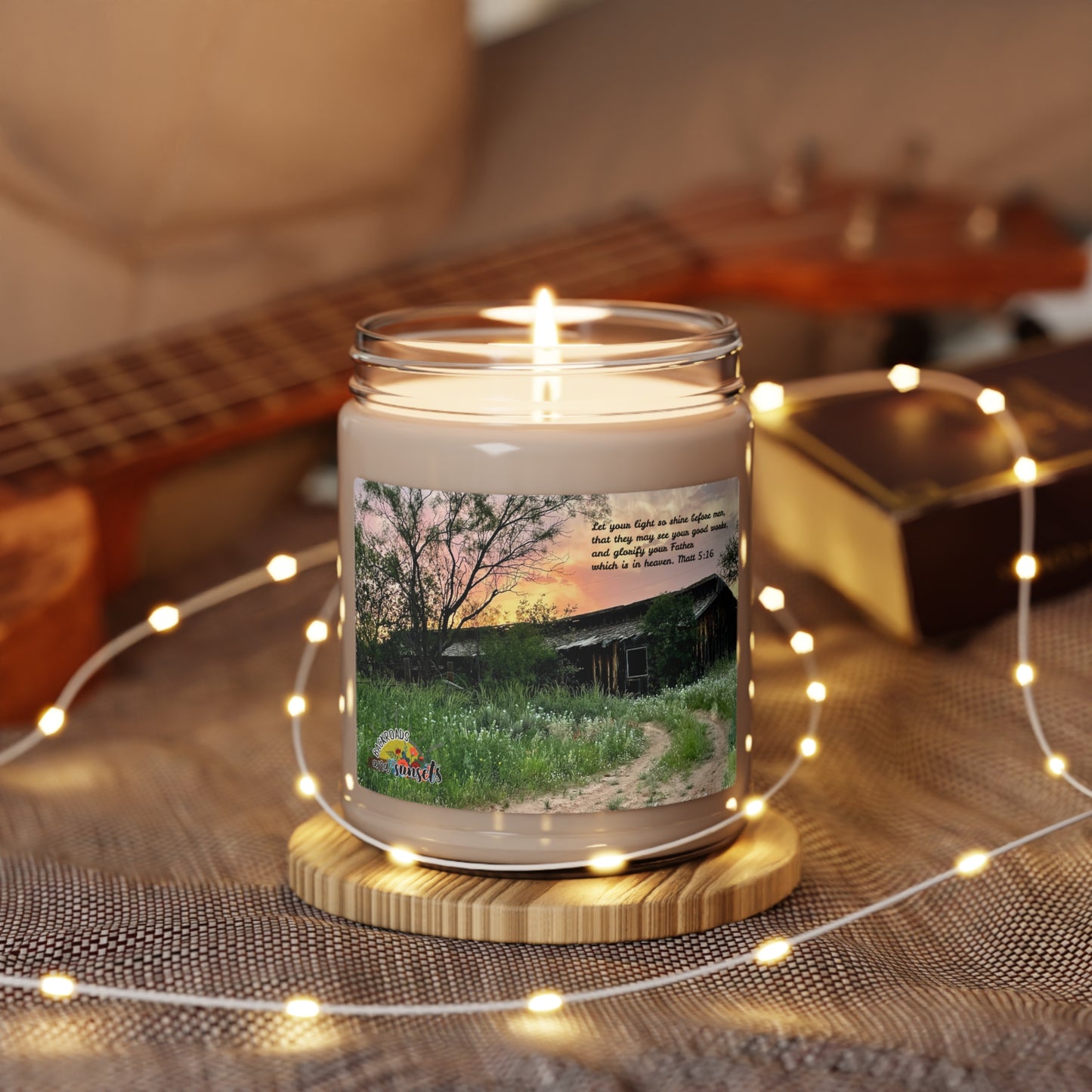 Let your light shine, Scented Soy Candle, 9oz