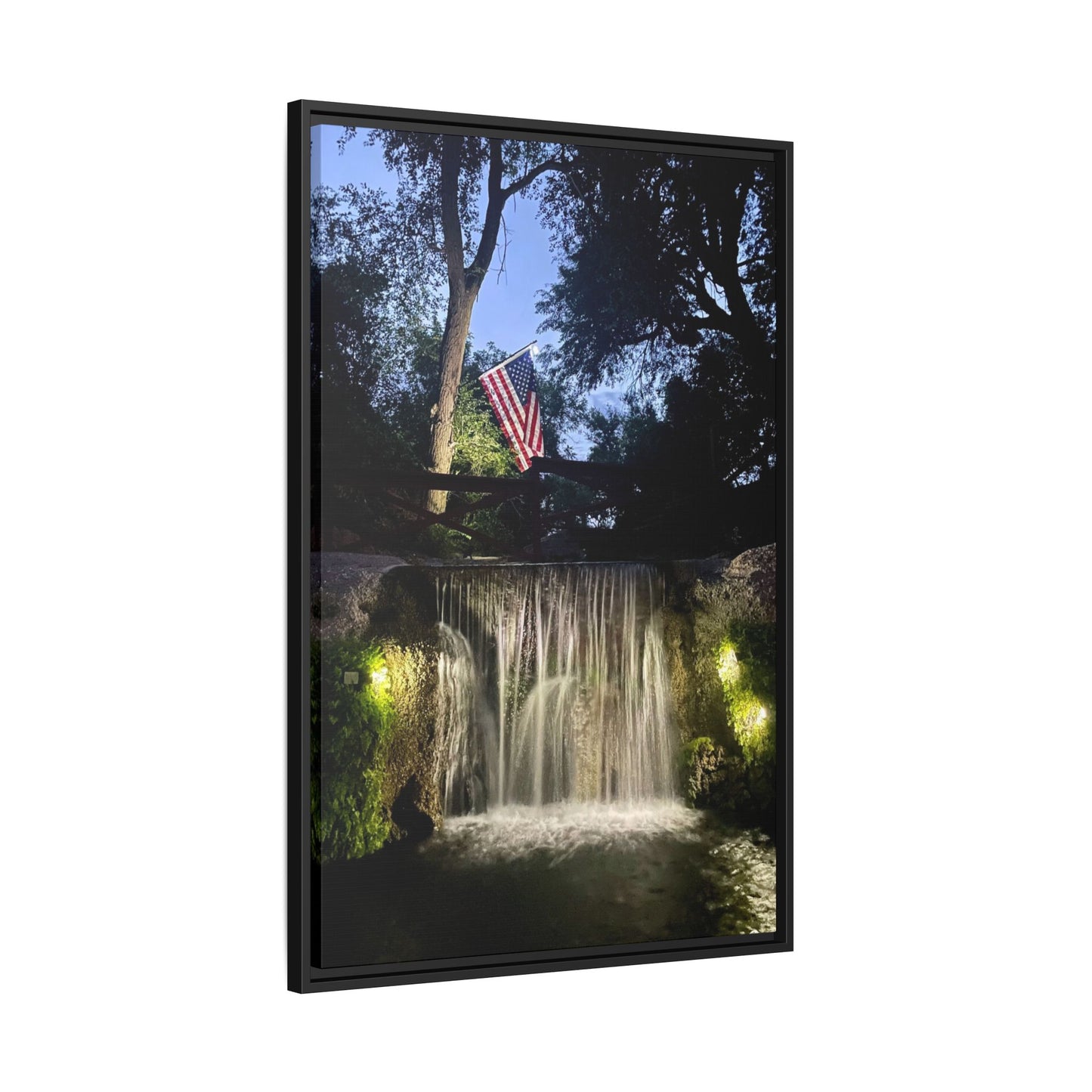 Patriotic falls Matte Canvas, Framed (Multi-color)