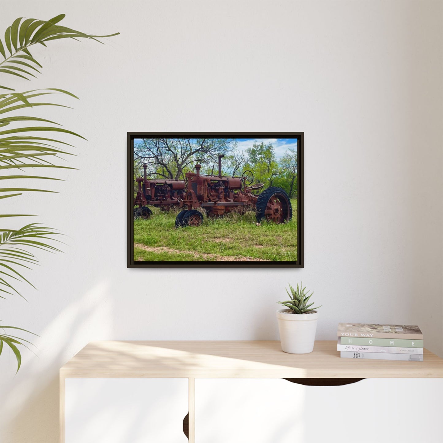 Twin Tractors, Gallery Canvas Wraps, Vertical Frame