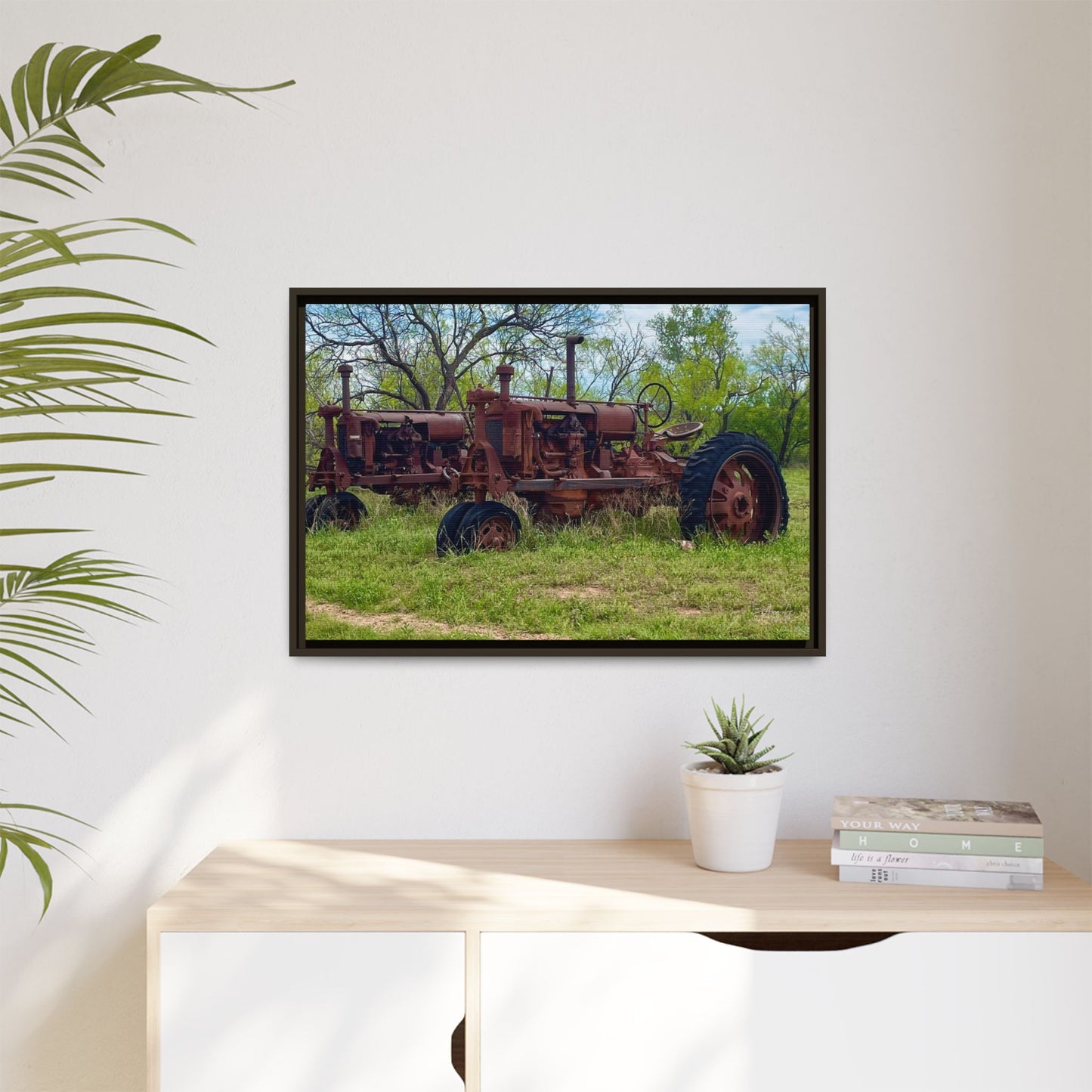 Twin Tractors, Gallery Canvas Wraps, Vertical Frame