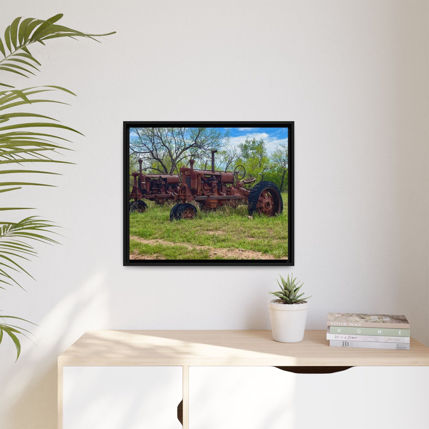 Twin Tractors, Gallery Canvas Wraps, Vertical Frame