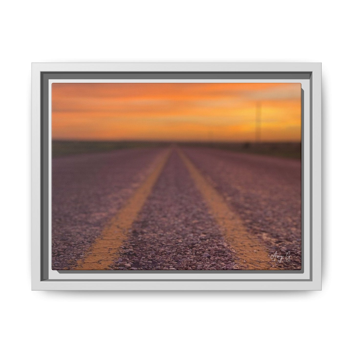 Highways and the Biways Sunset, Gallery Canvas Wraps, Vertical Frame