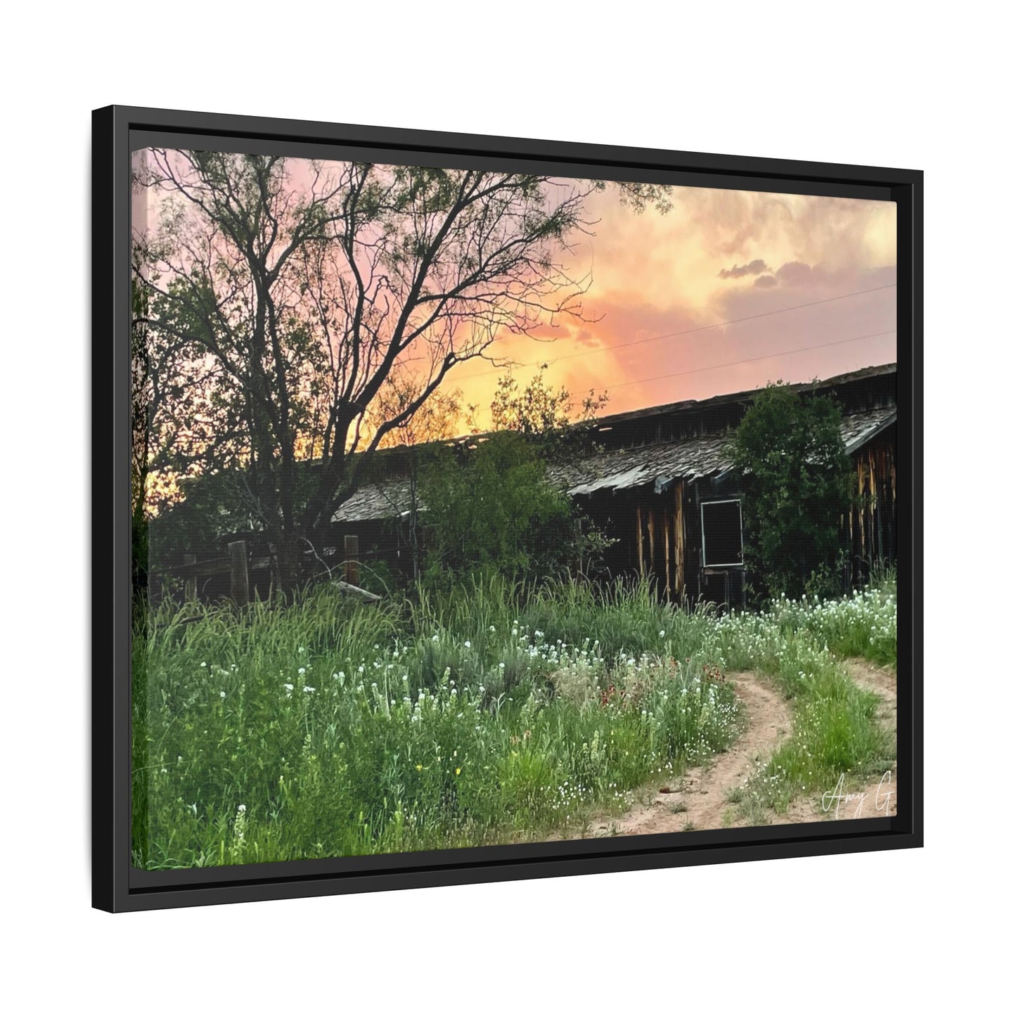 Stable, Matte Canvas, Black Frame