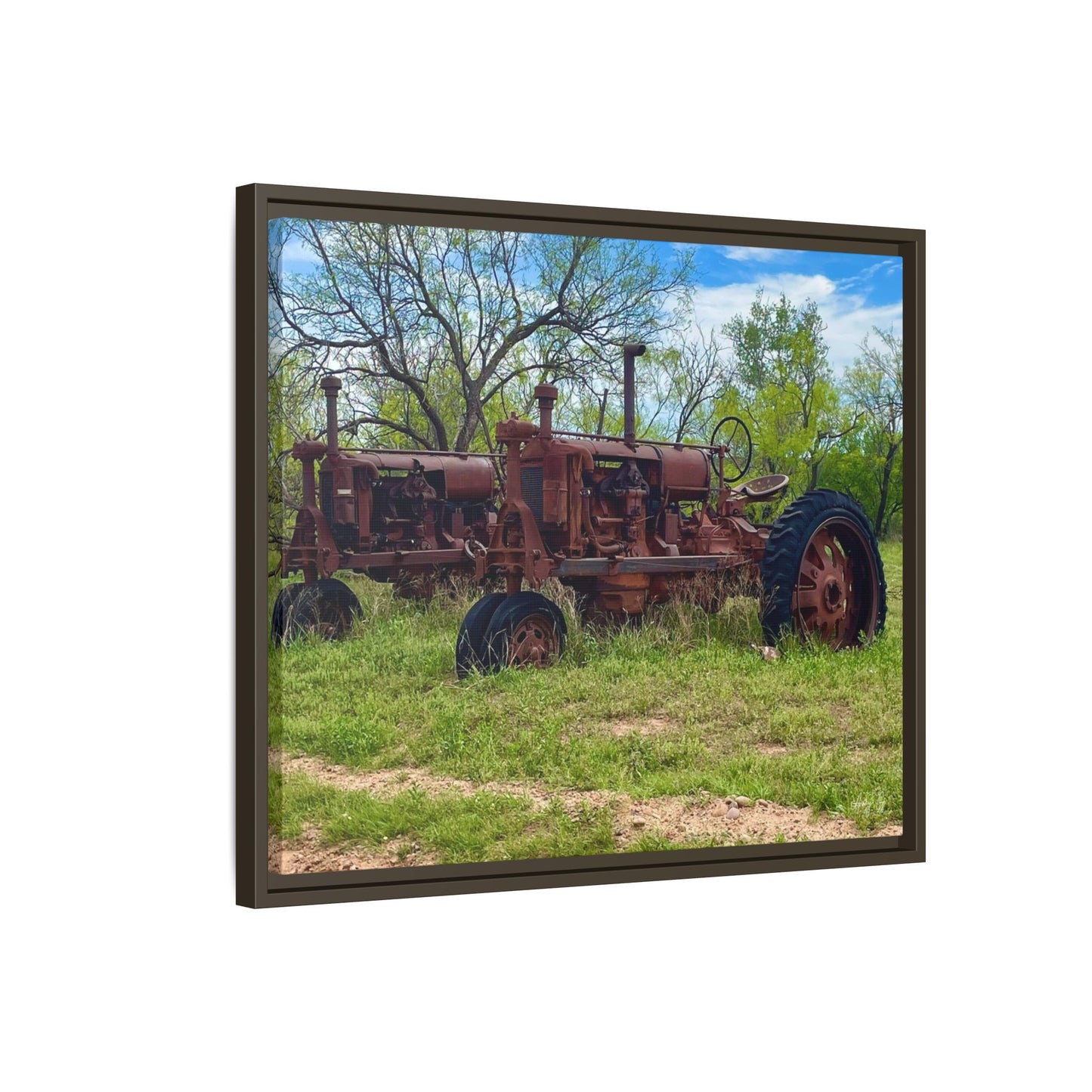 Twin Tractors, Gallery Canvas Wraps, Vertical Frame