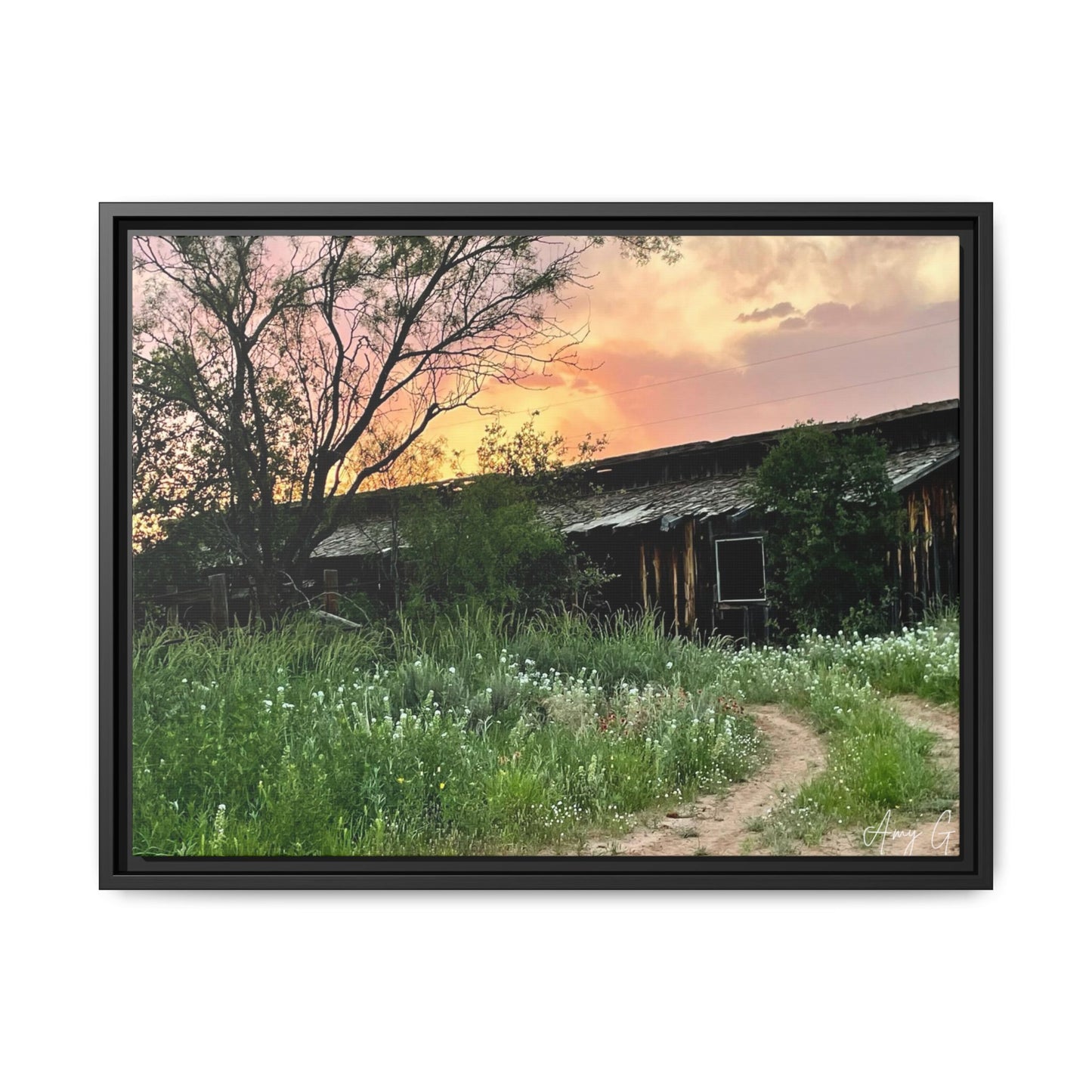 Stable, Matte Canvas, Black Frame