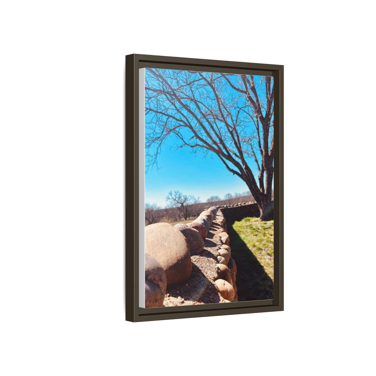 Rock Fence, Matte Canvas, Framed (Multi-color)