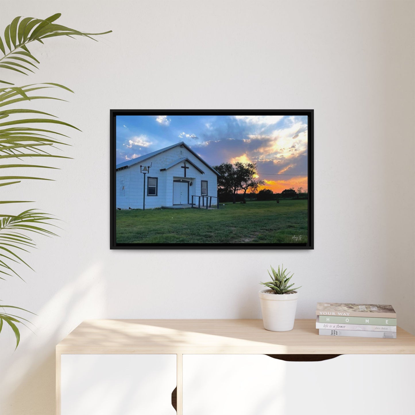 Chapel Sunset, Gallery Canvas Wraps, Horizontal Frame